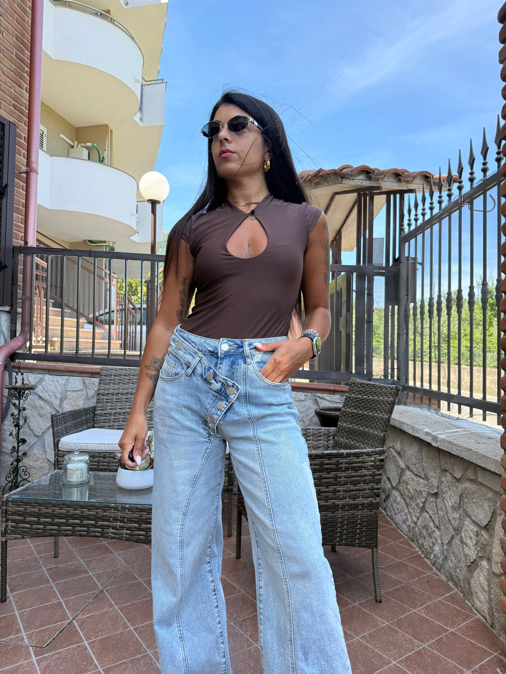 Maglia buco lycra