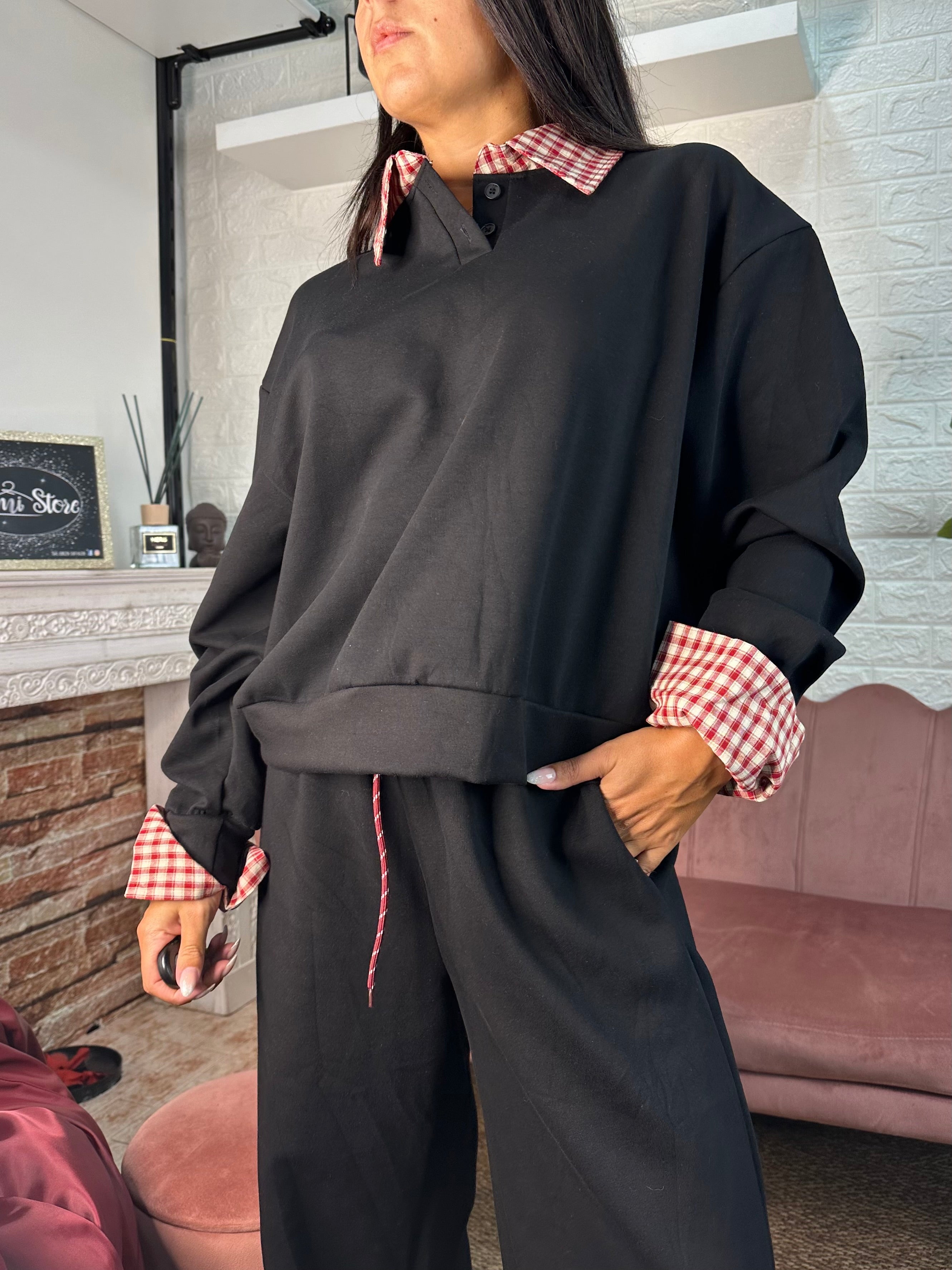 Completo tuta quadretti