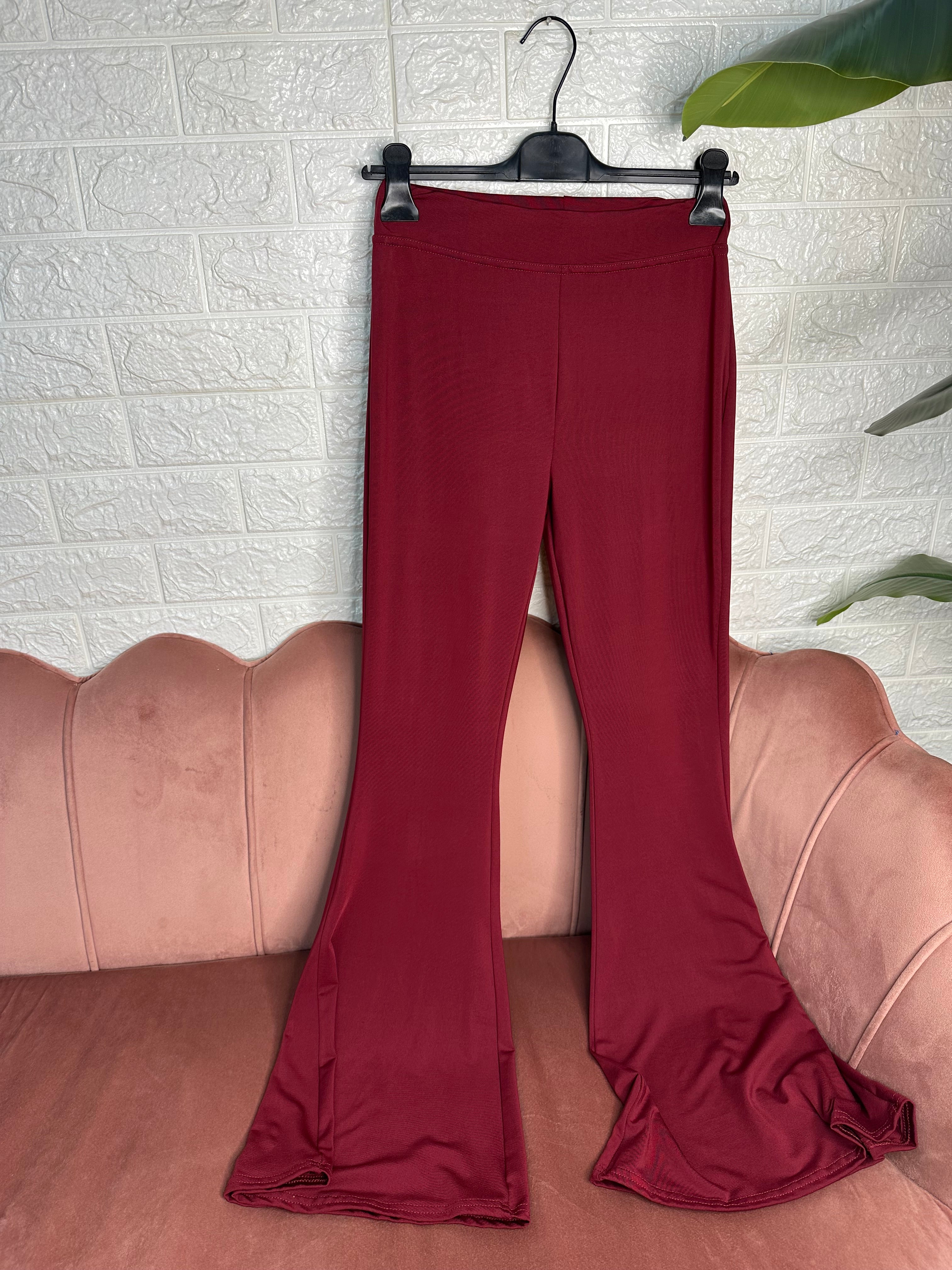 Pantalone zampa lycra