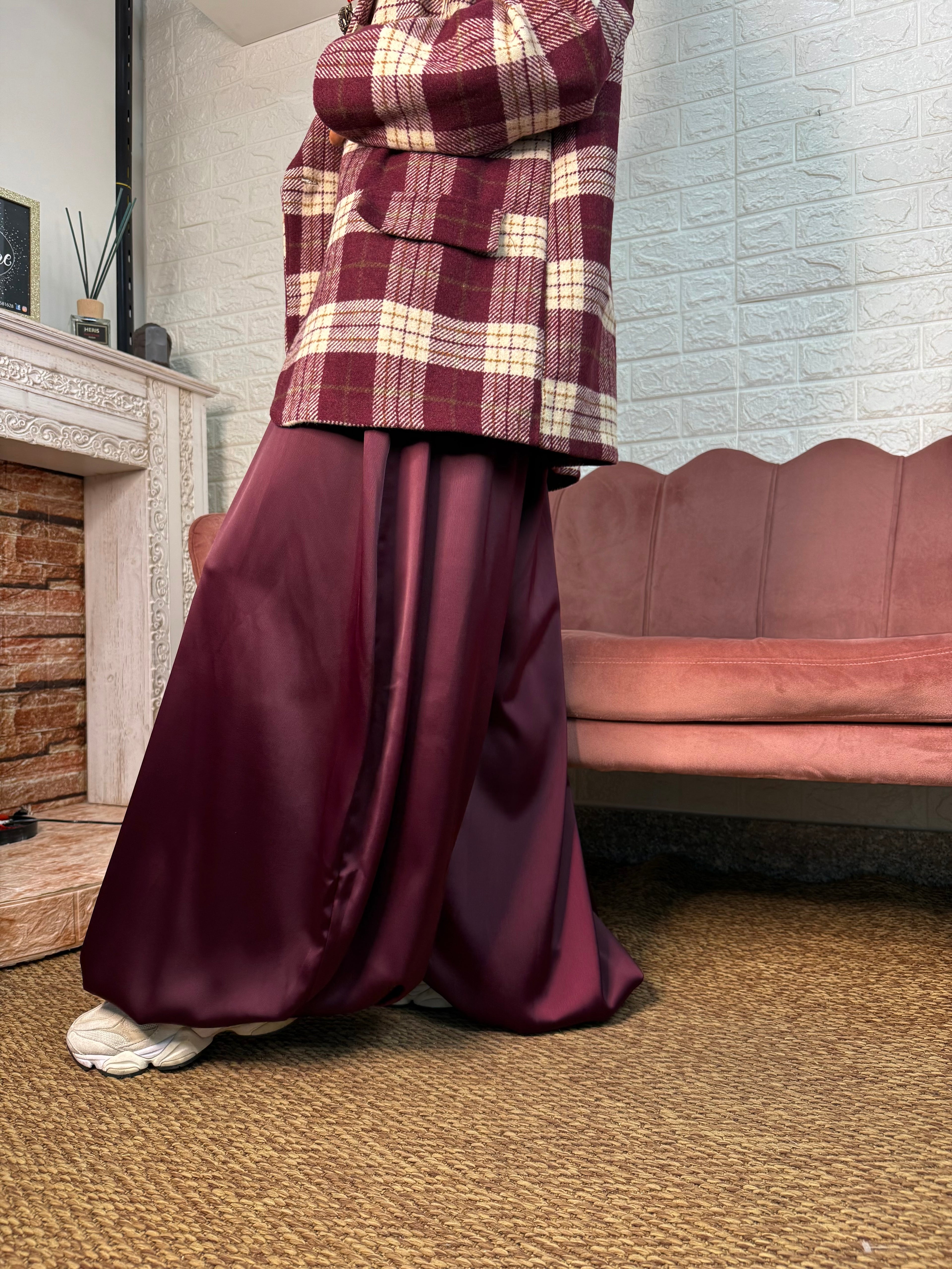 Pantalone baggie raso