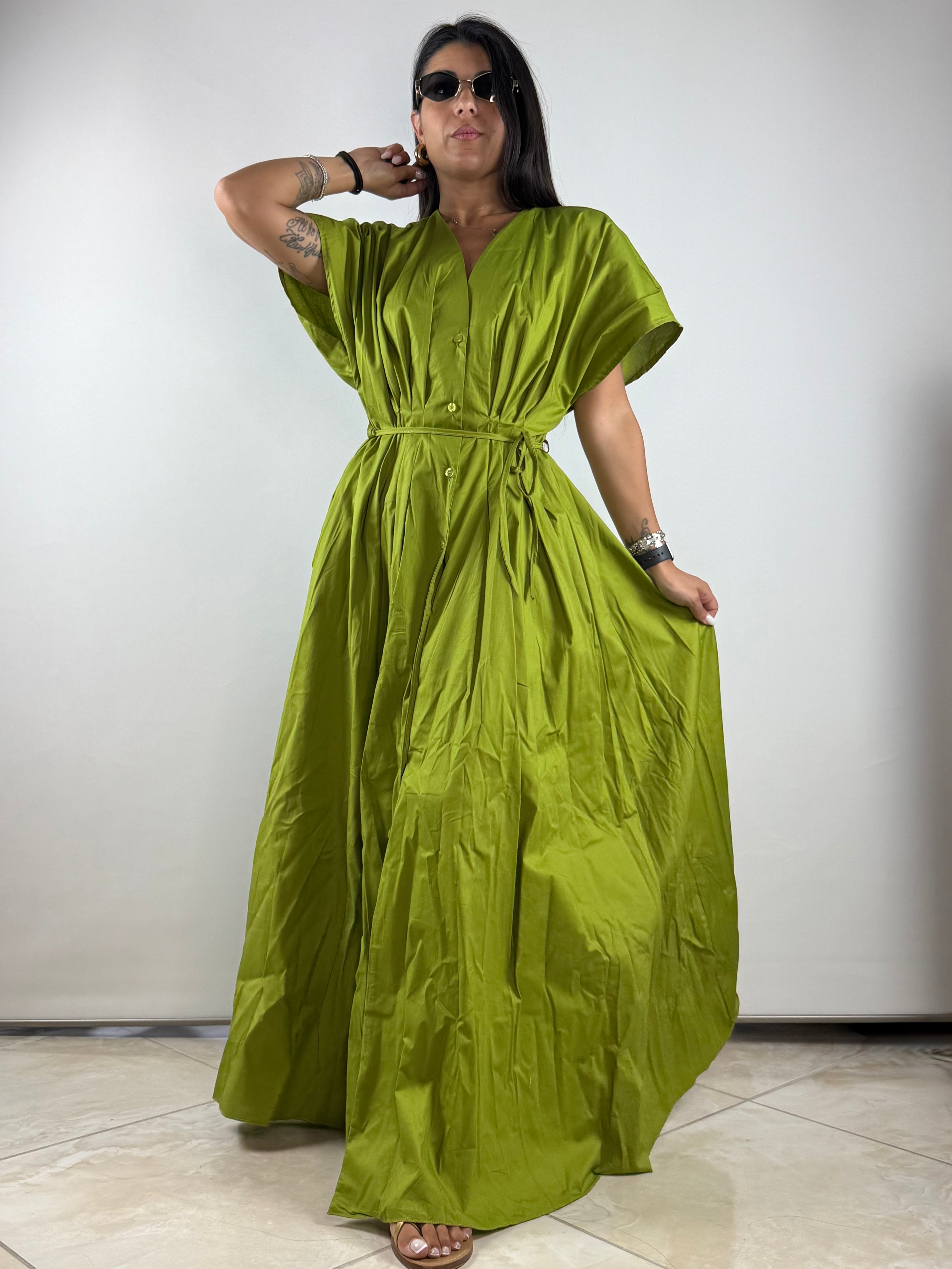 Vestito lungo cotone