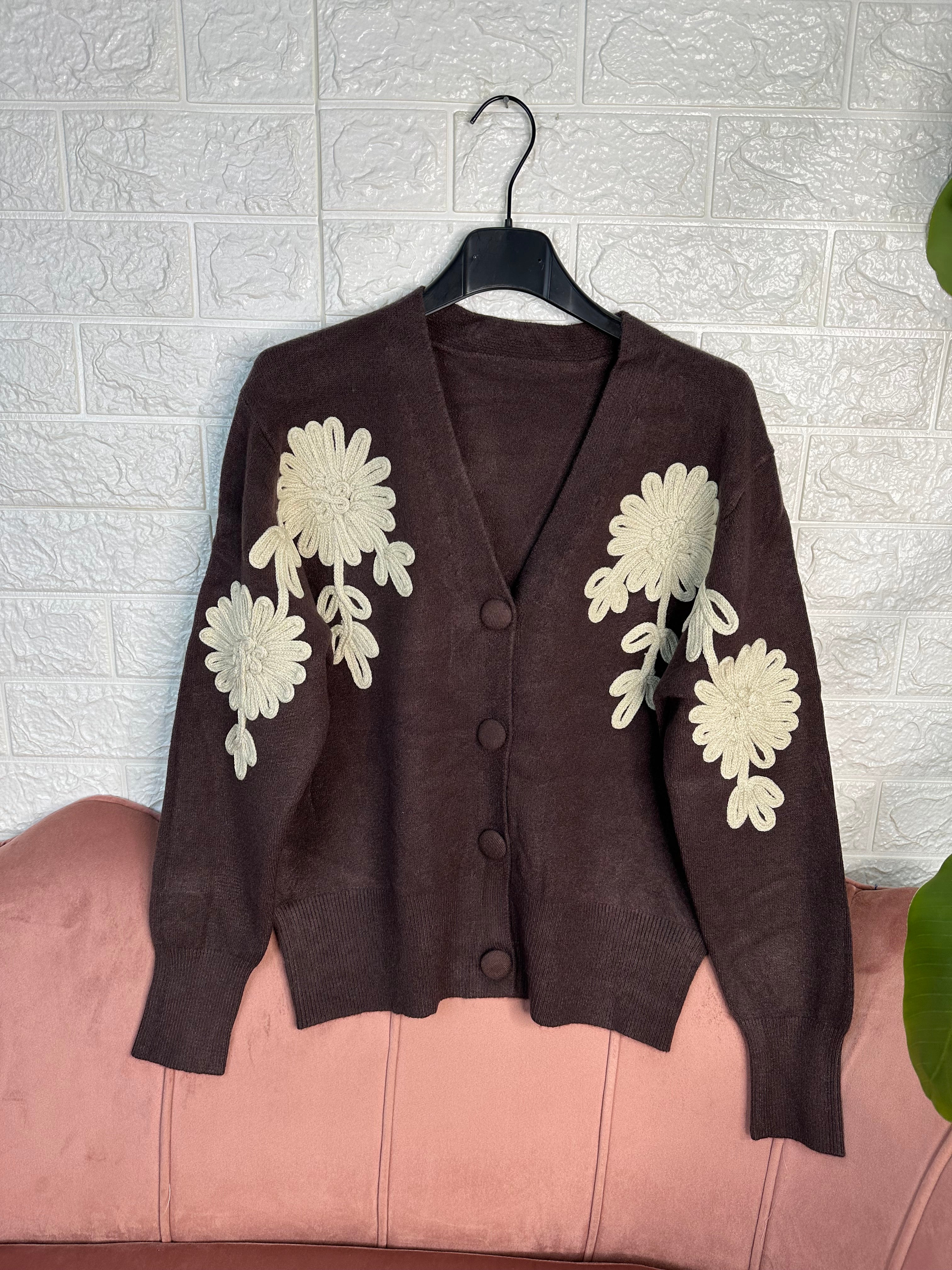 Cardigan fiori