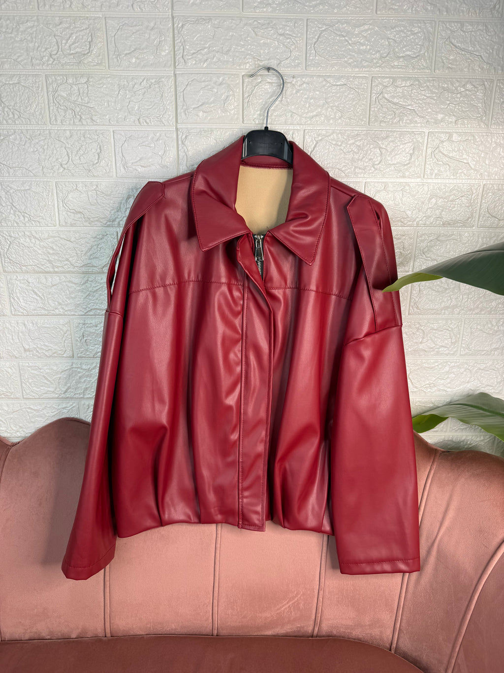 Giacca oversize bomber ecopelle