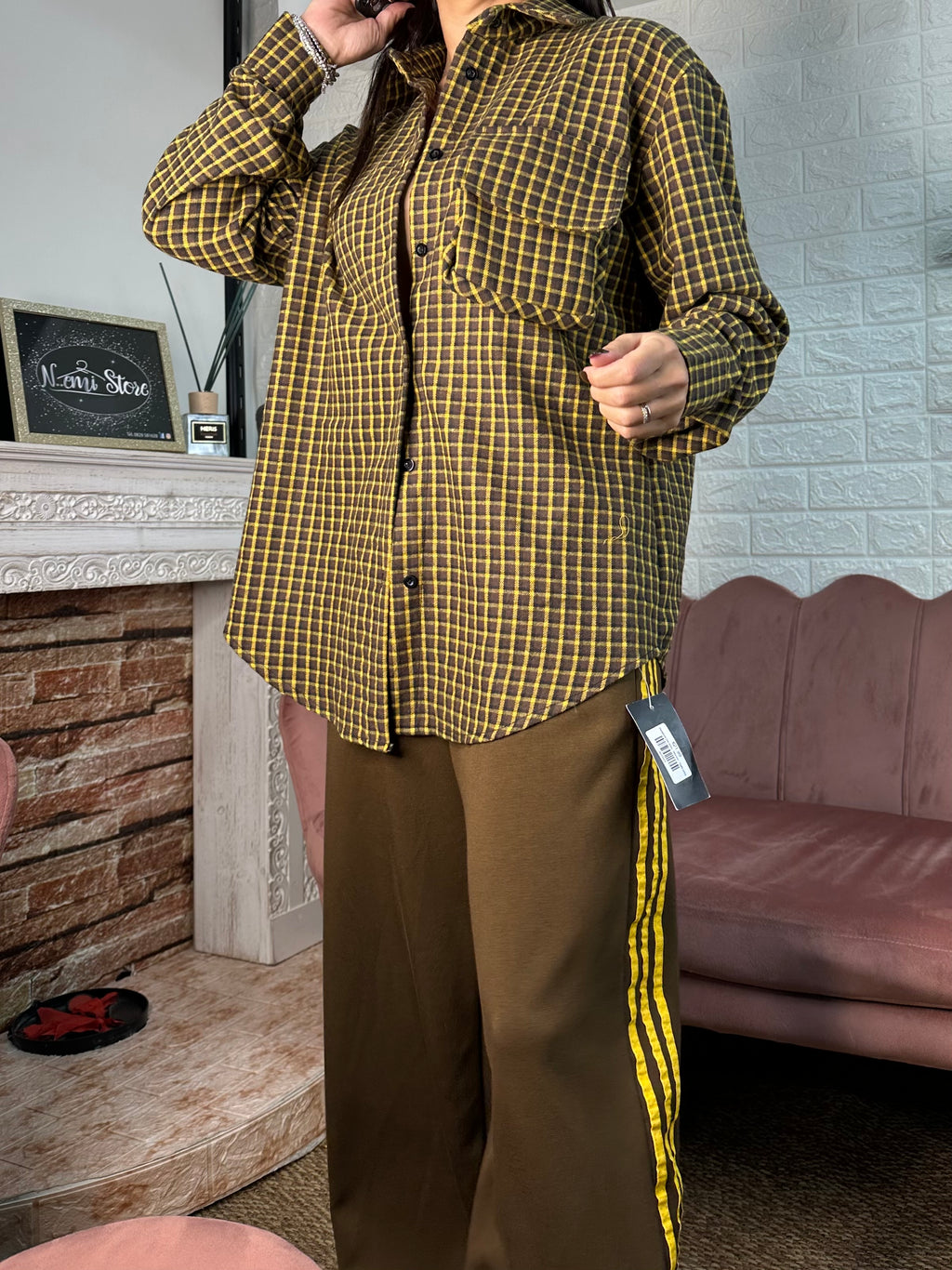 Camicia quadri tasca