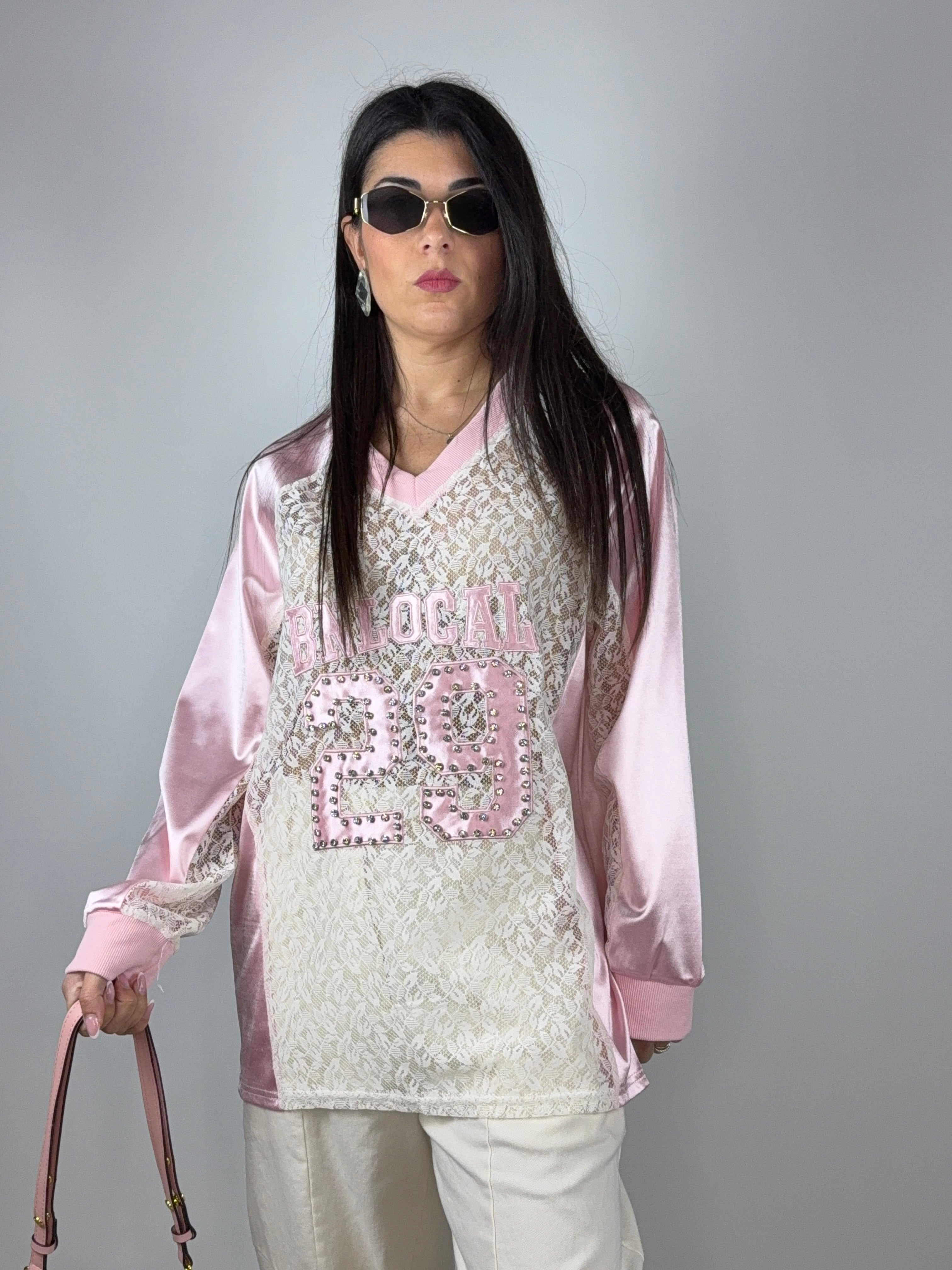 Maglia pizzo Swarovski