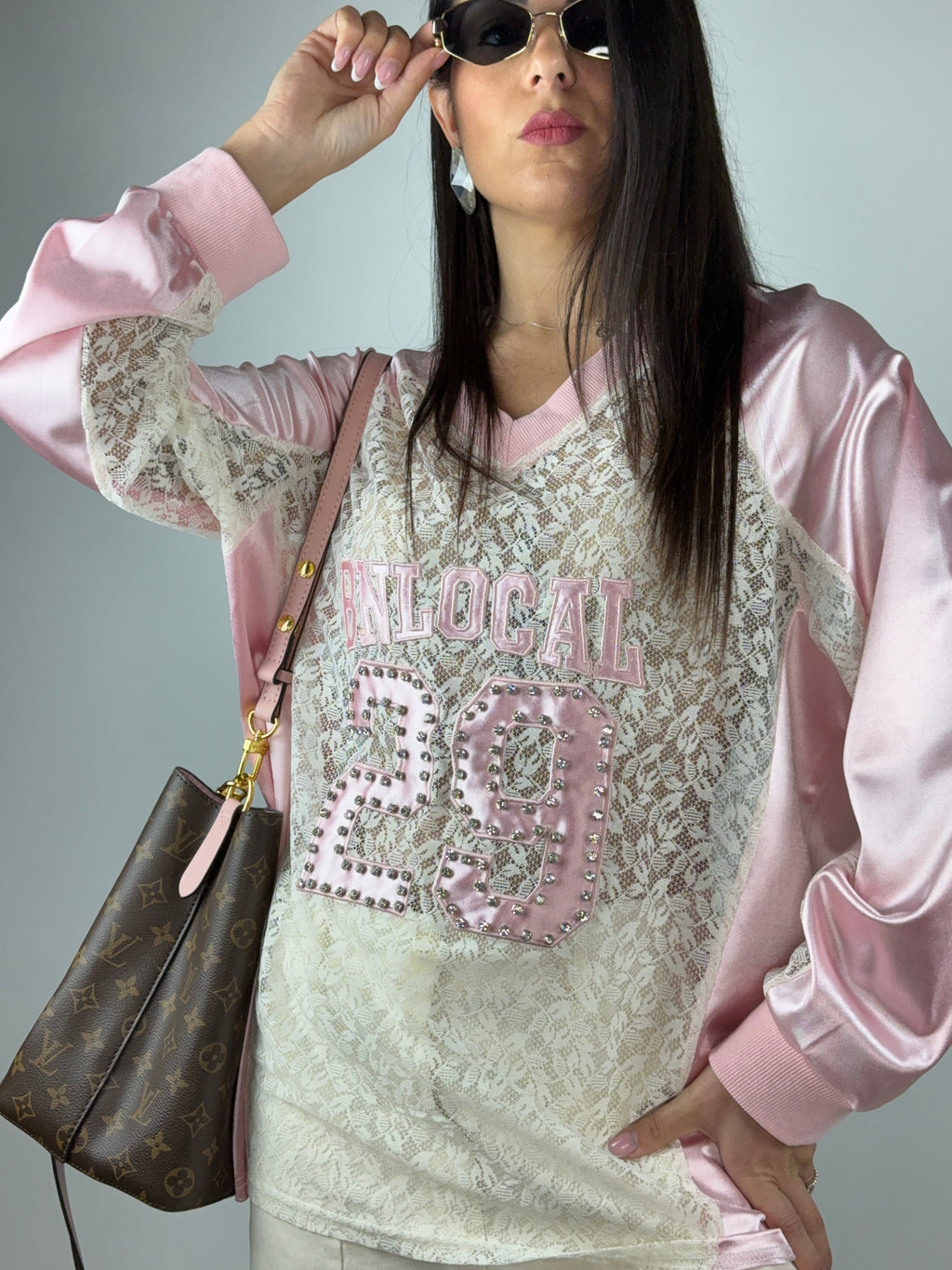 Maglia pizzo Swarovski