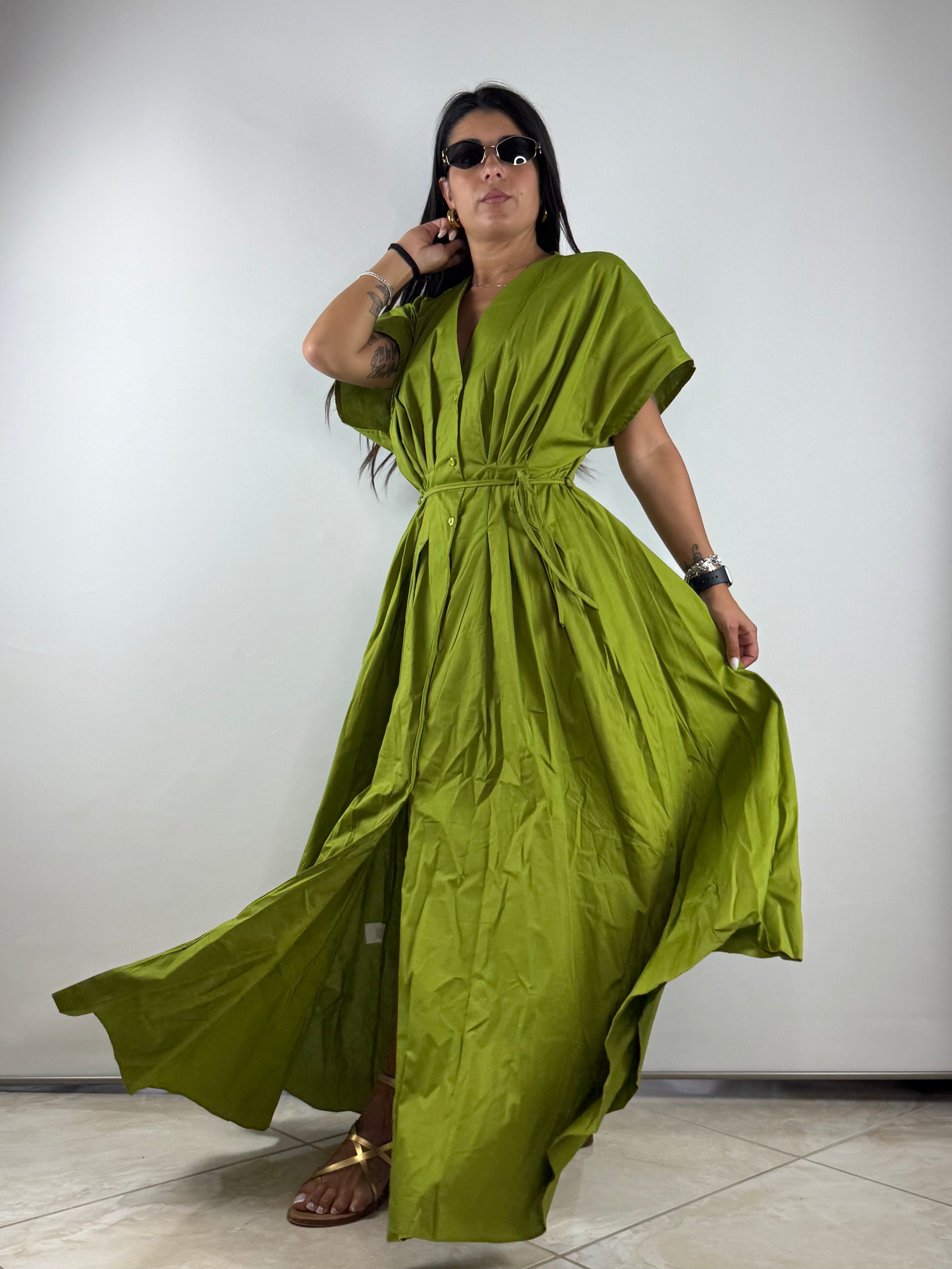 Vestito lungo cotone