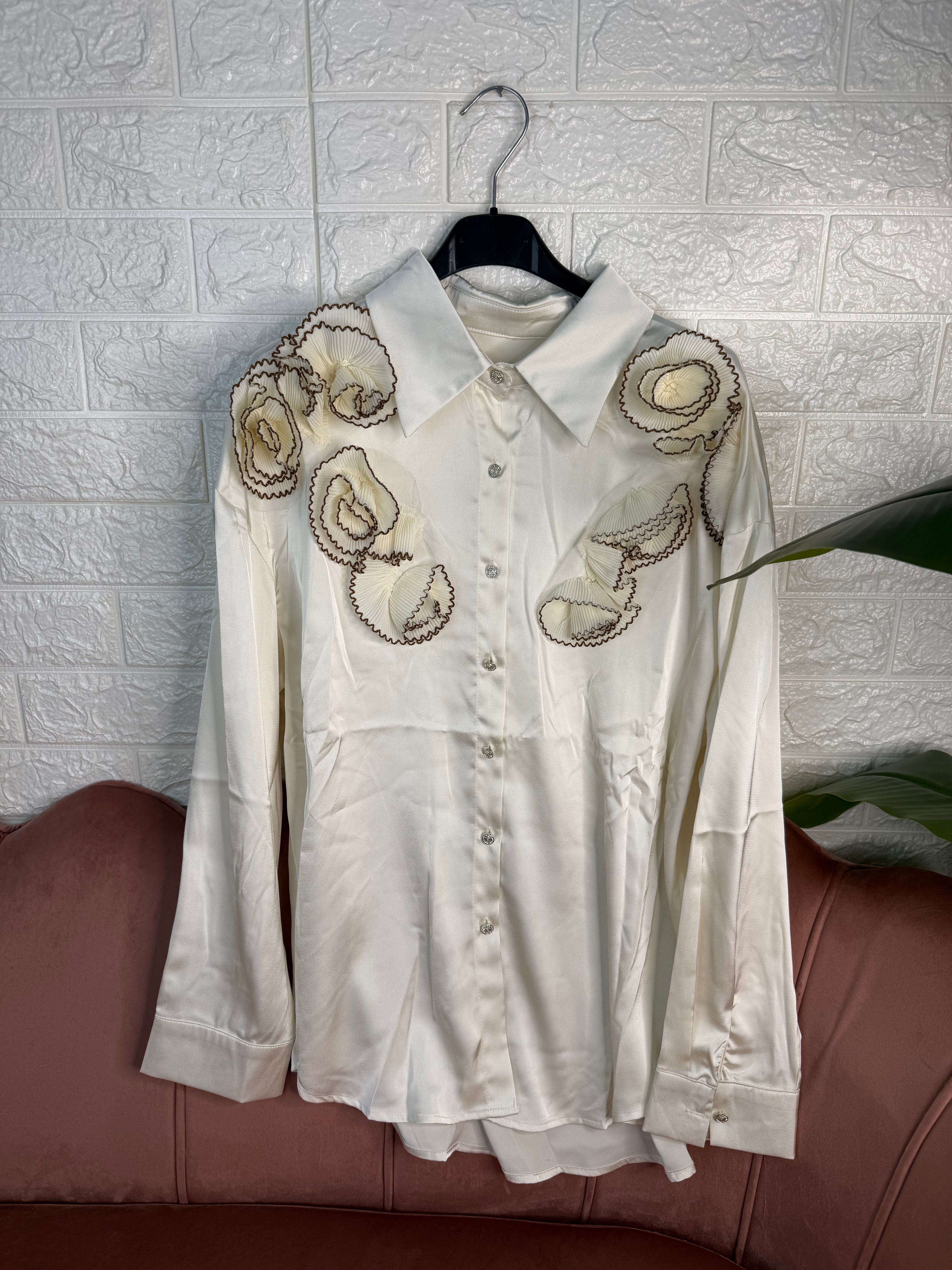 Camicia raso fiori