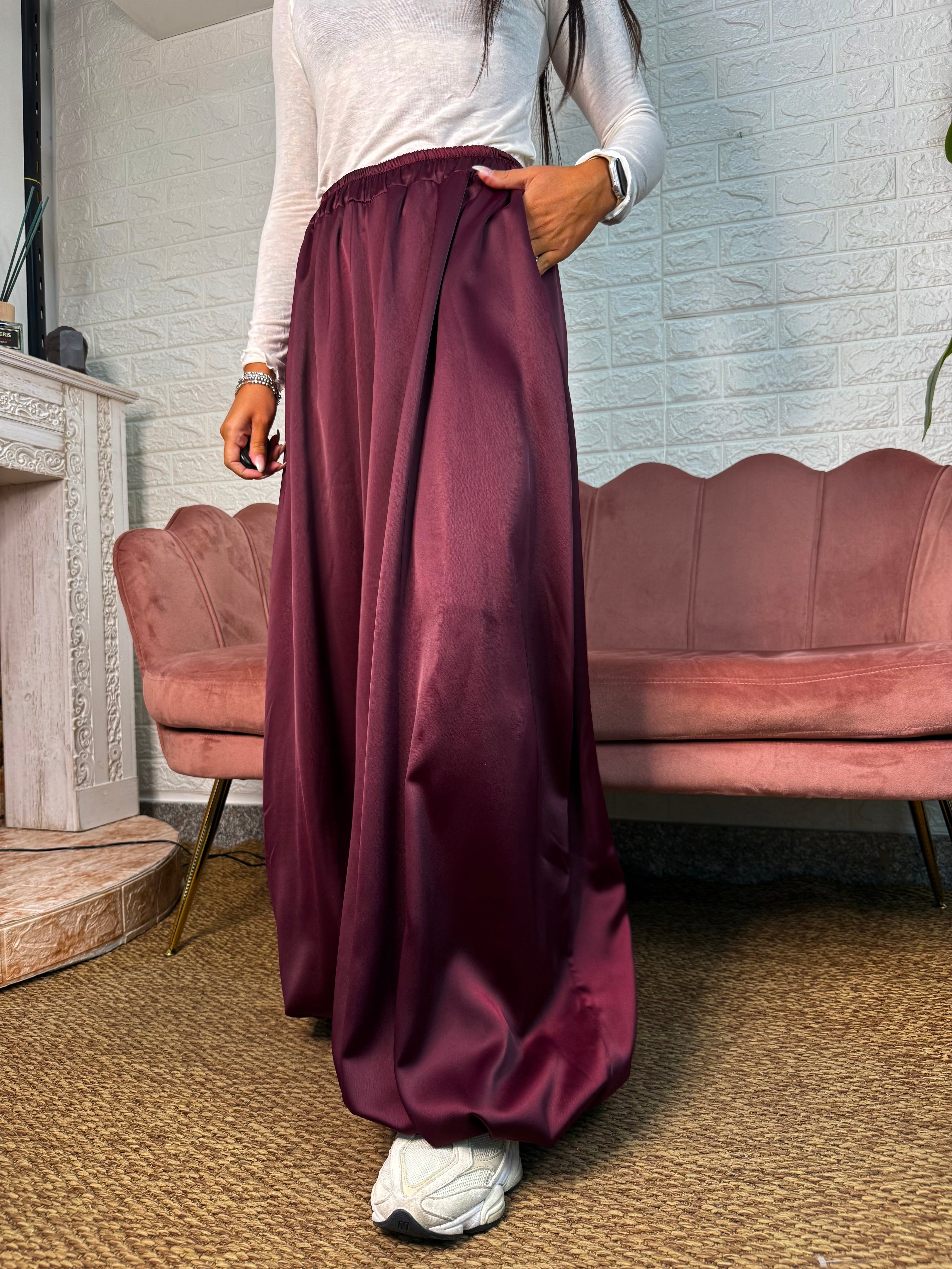 Pantalone baggie raso