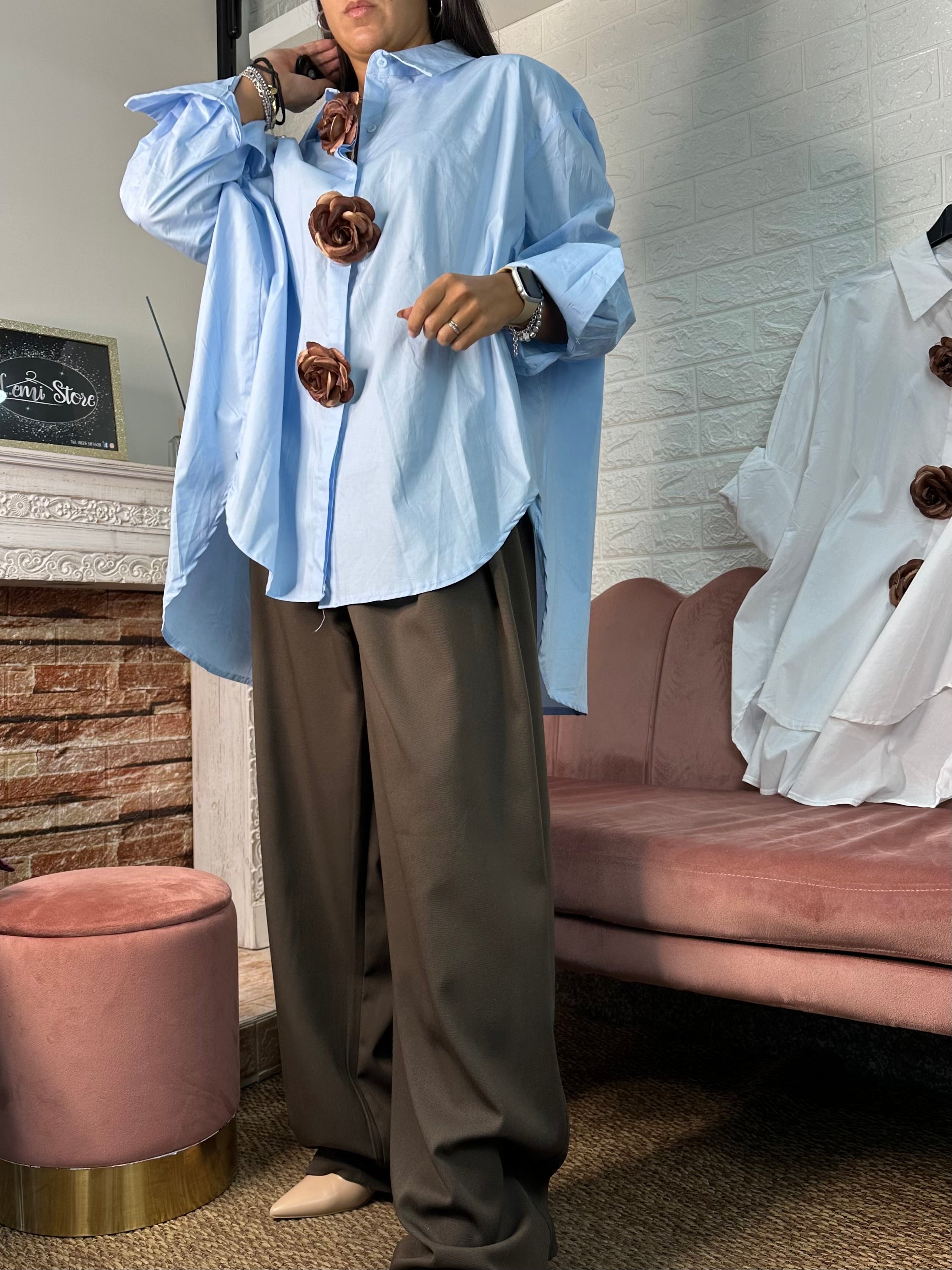 Camicia spille fiori