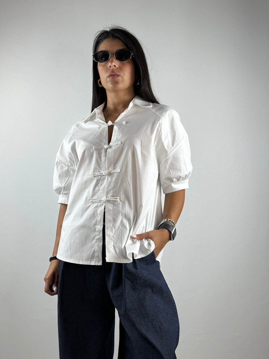 Camicia alamari