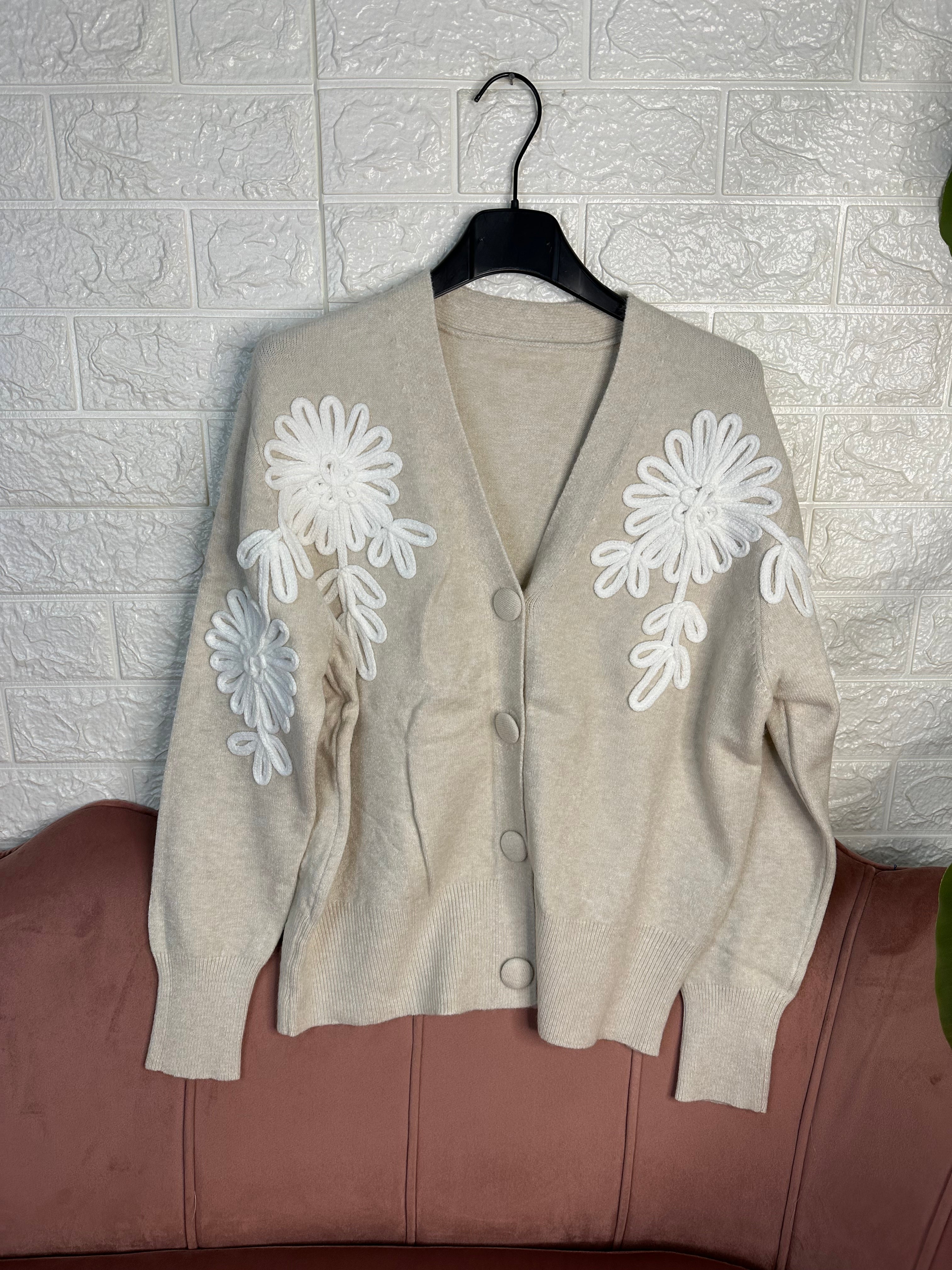Cardigan fiori