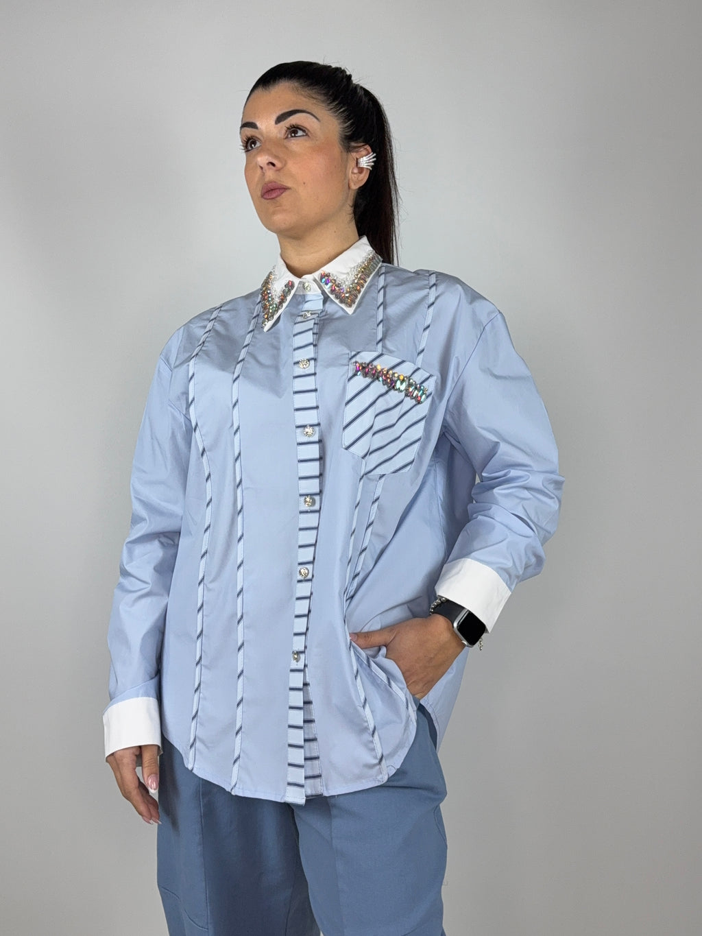 Camicia Swarovski