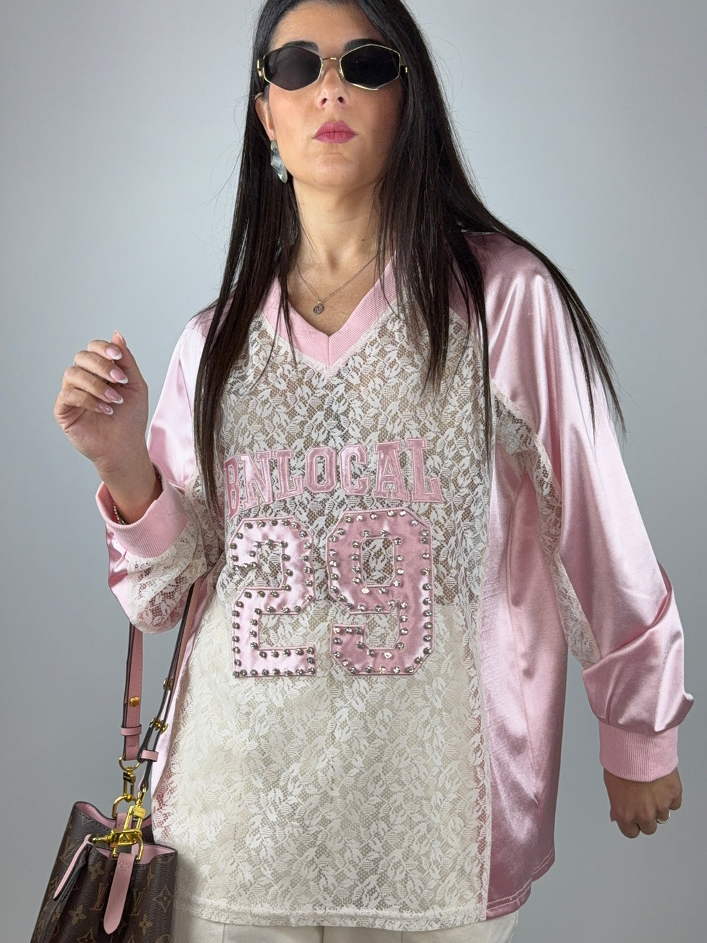 Maglia pizzo Swarovski