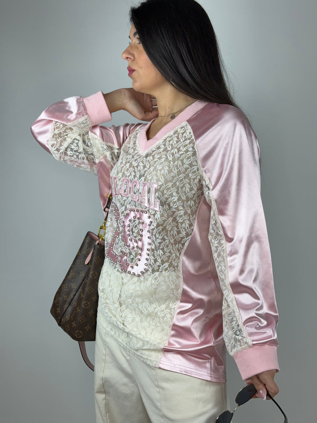 Maglia pizzo Swarovski