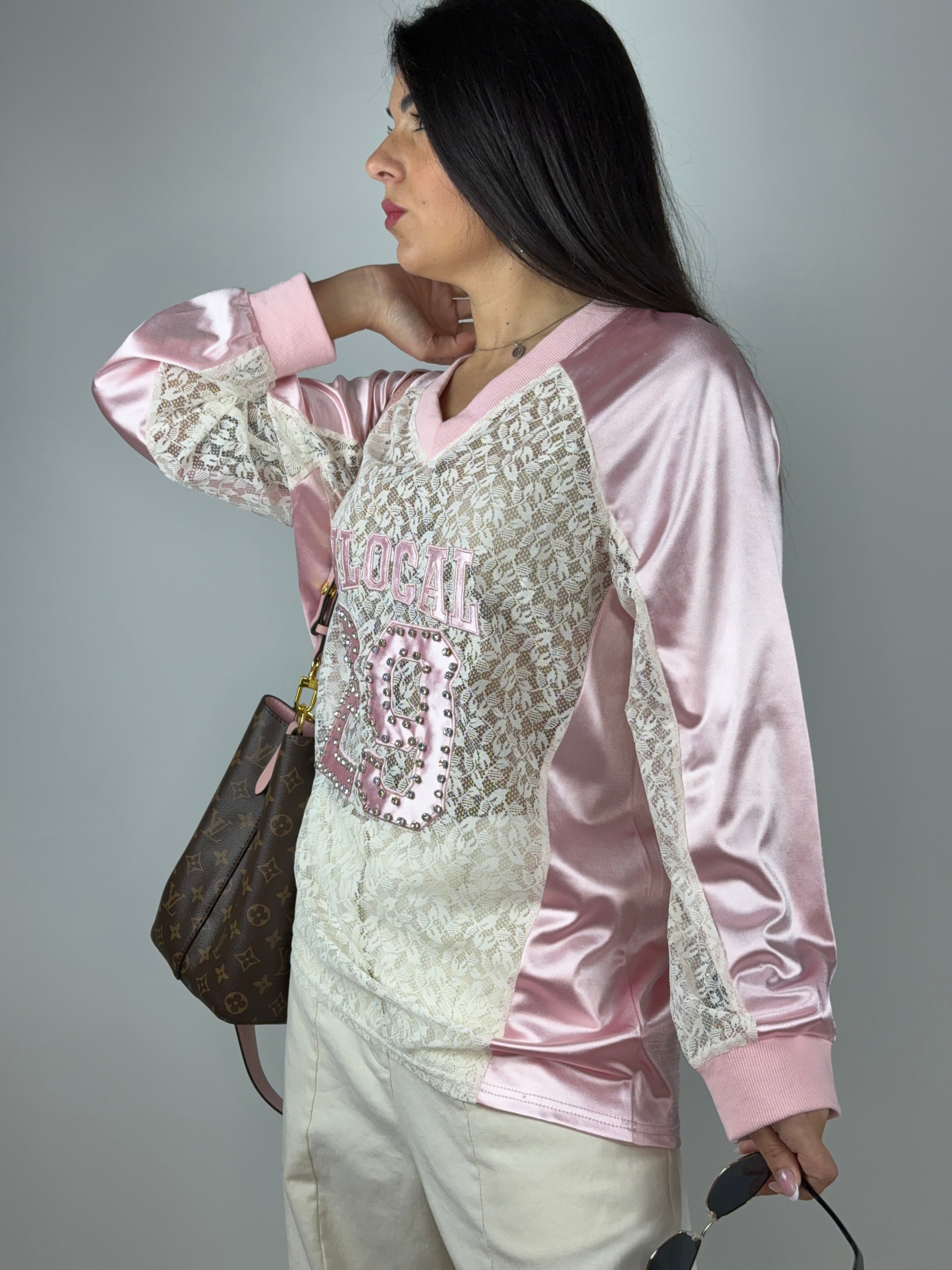 Maglia pizzo Swarovski