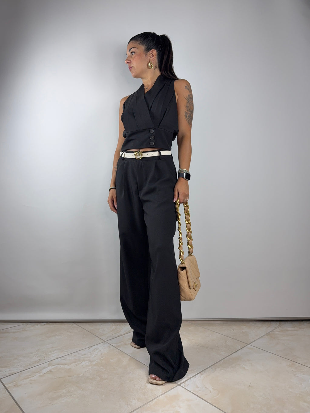 Coordinato gilet crop