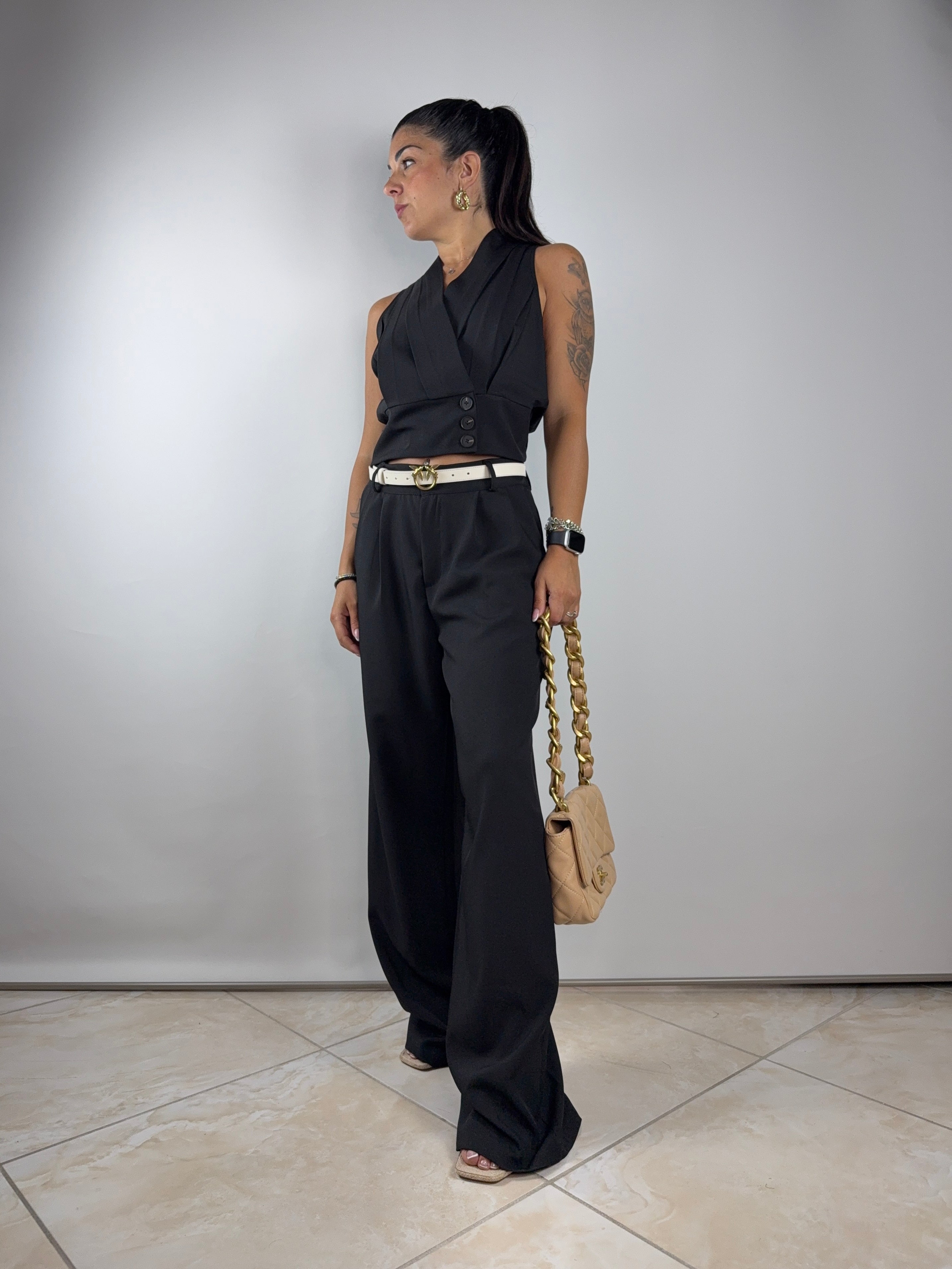 Coordinato gilet crop