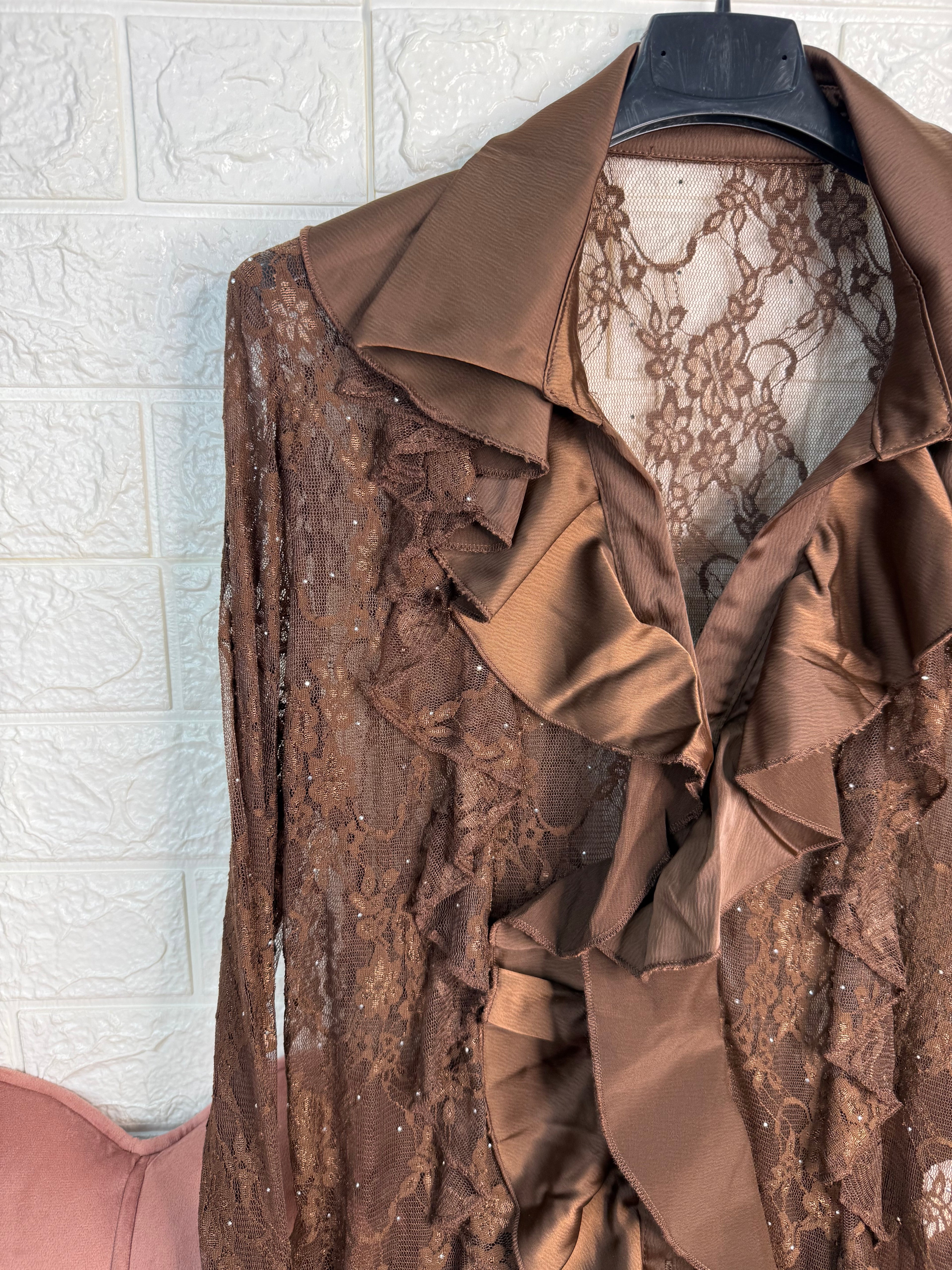 Camicia pizzo strass