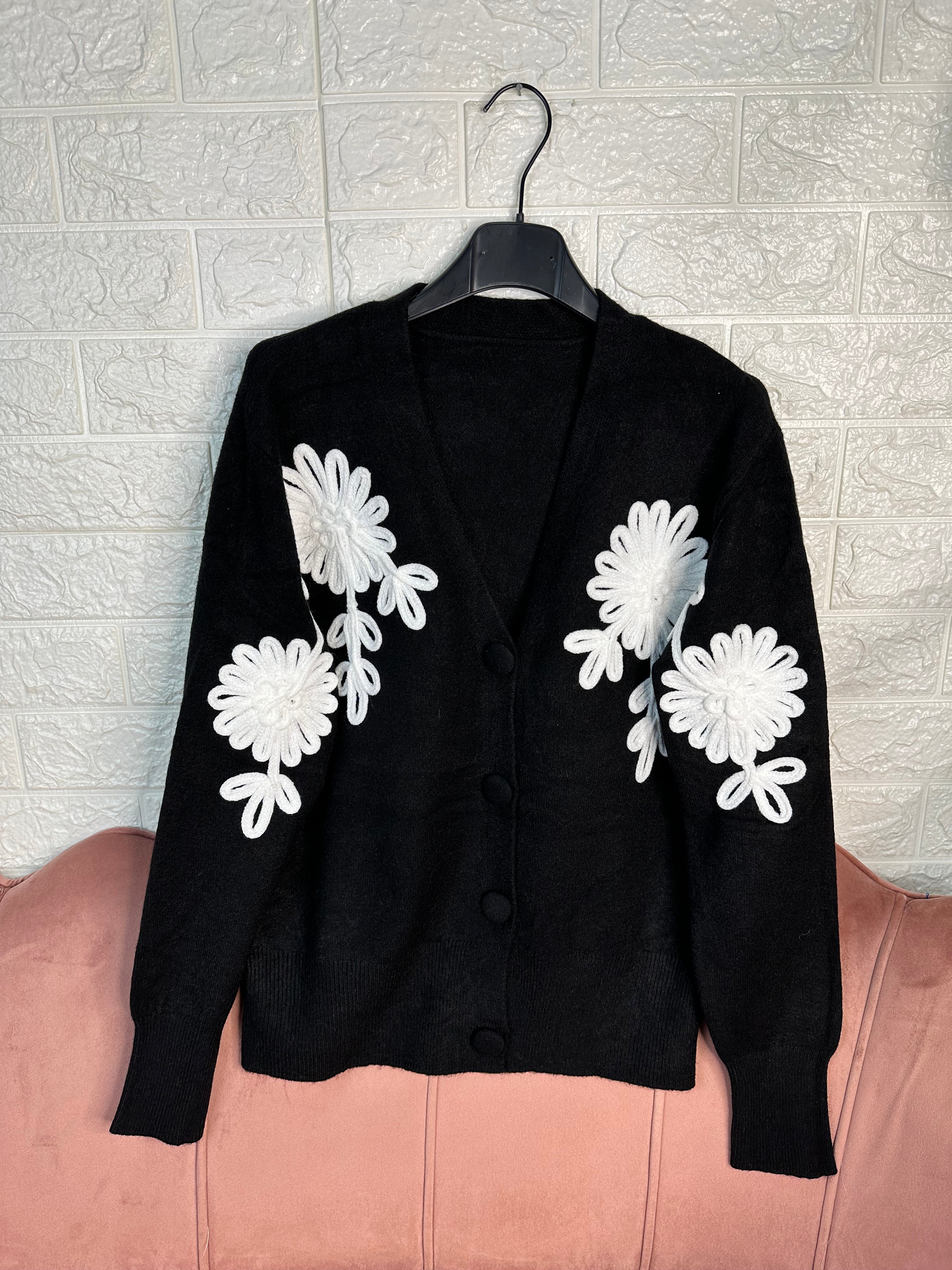Cardigan fiori