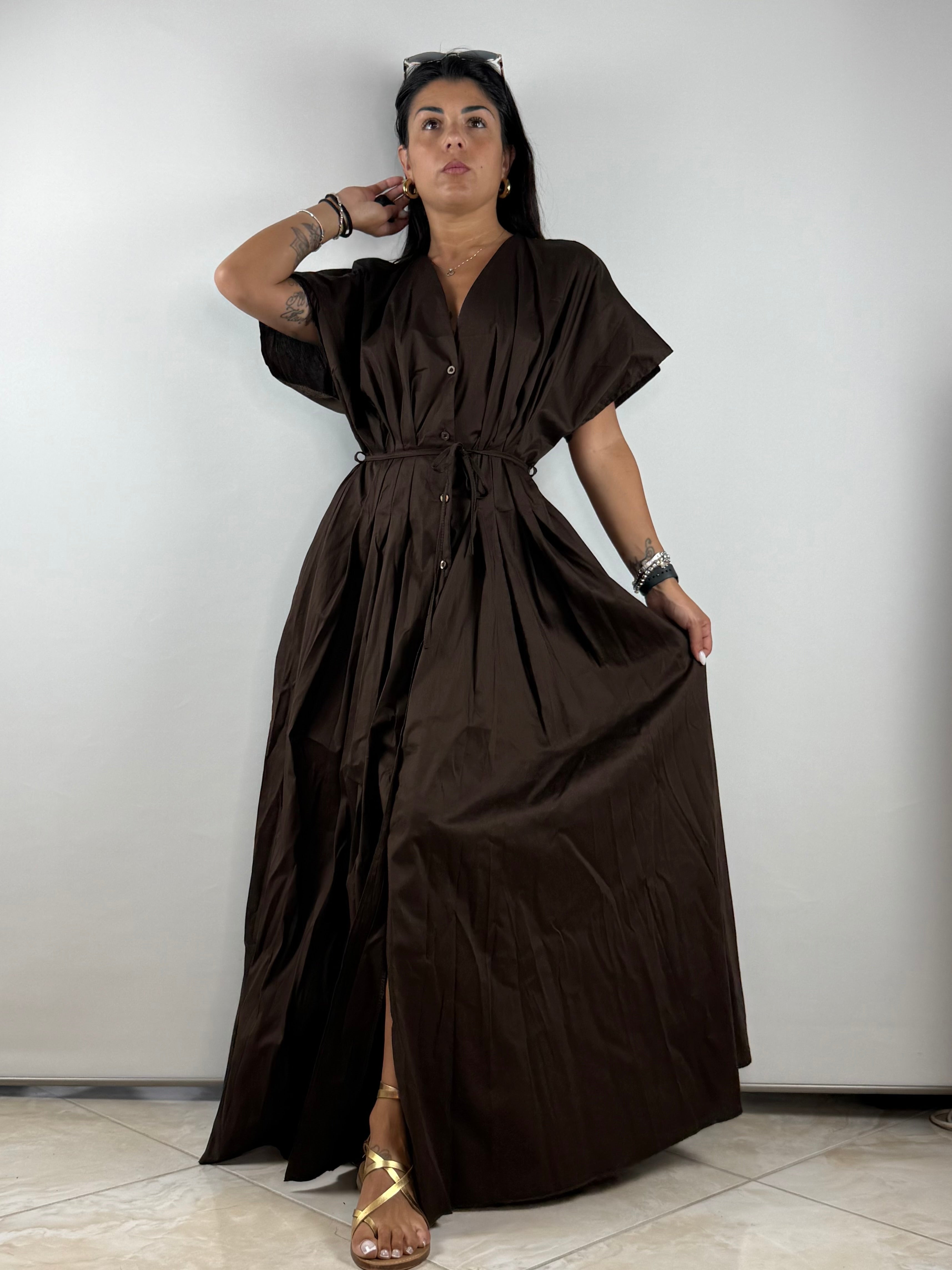 Vestito lungo cotone