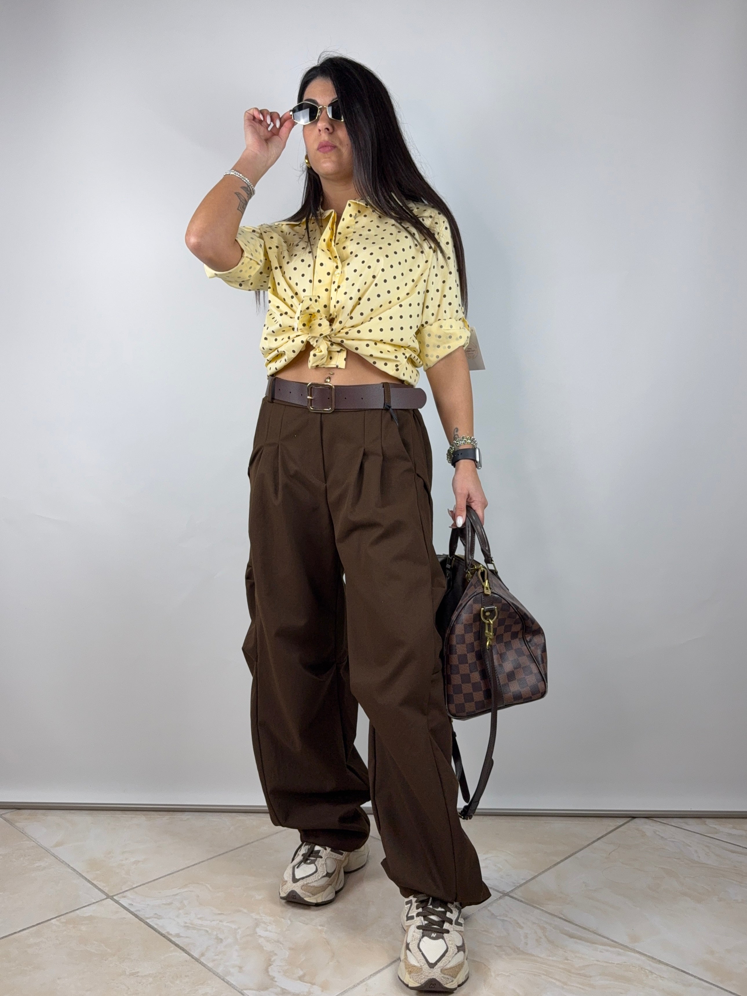Pantalone baggy cintura