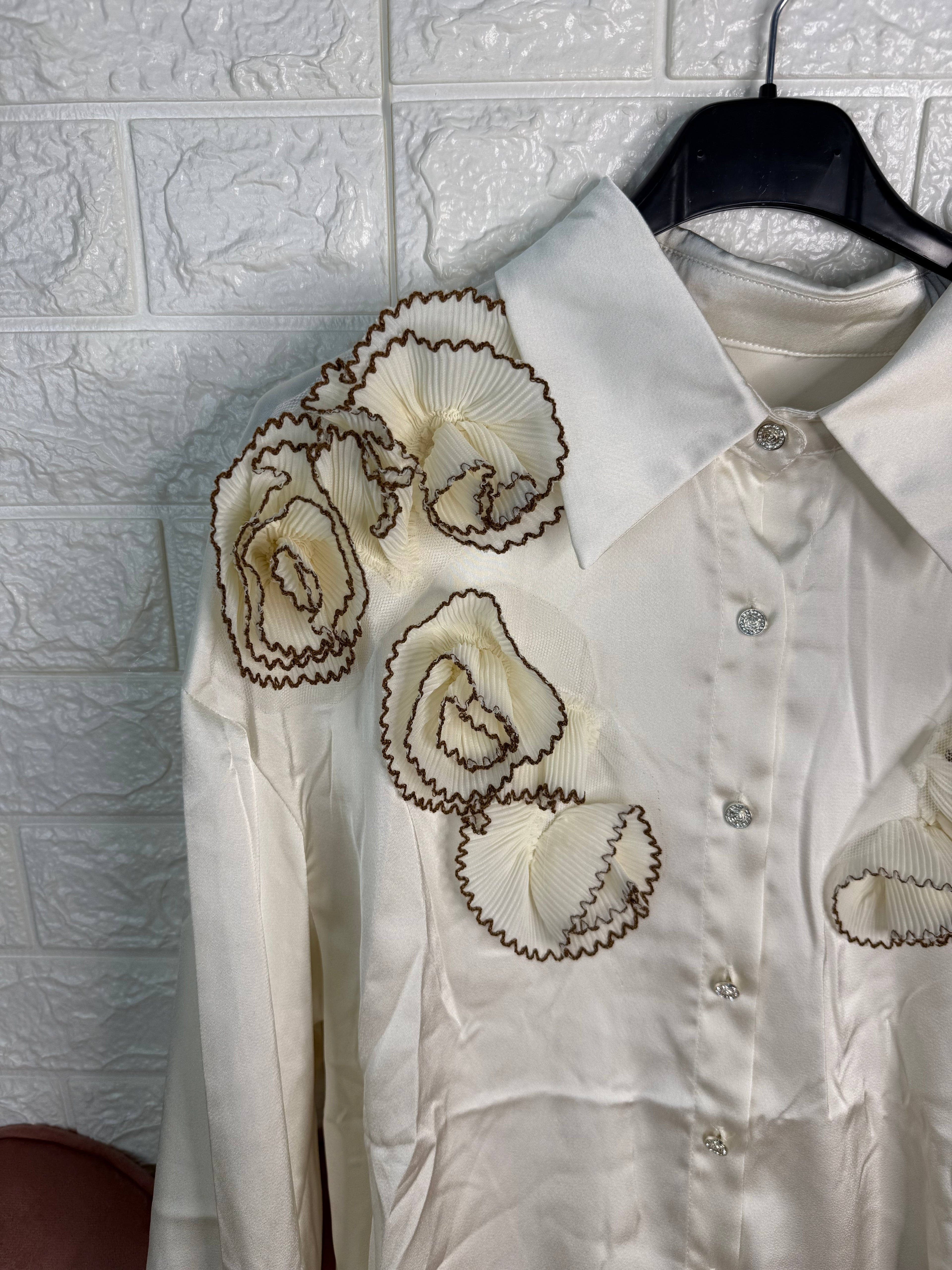 Camicia raso fiori