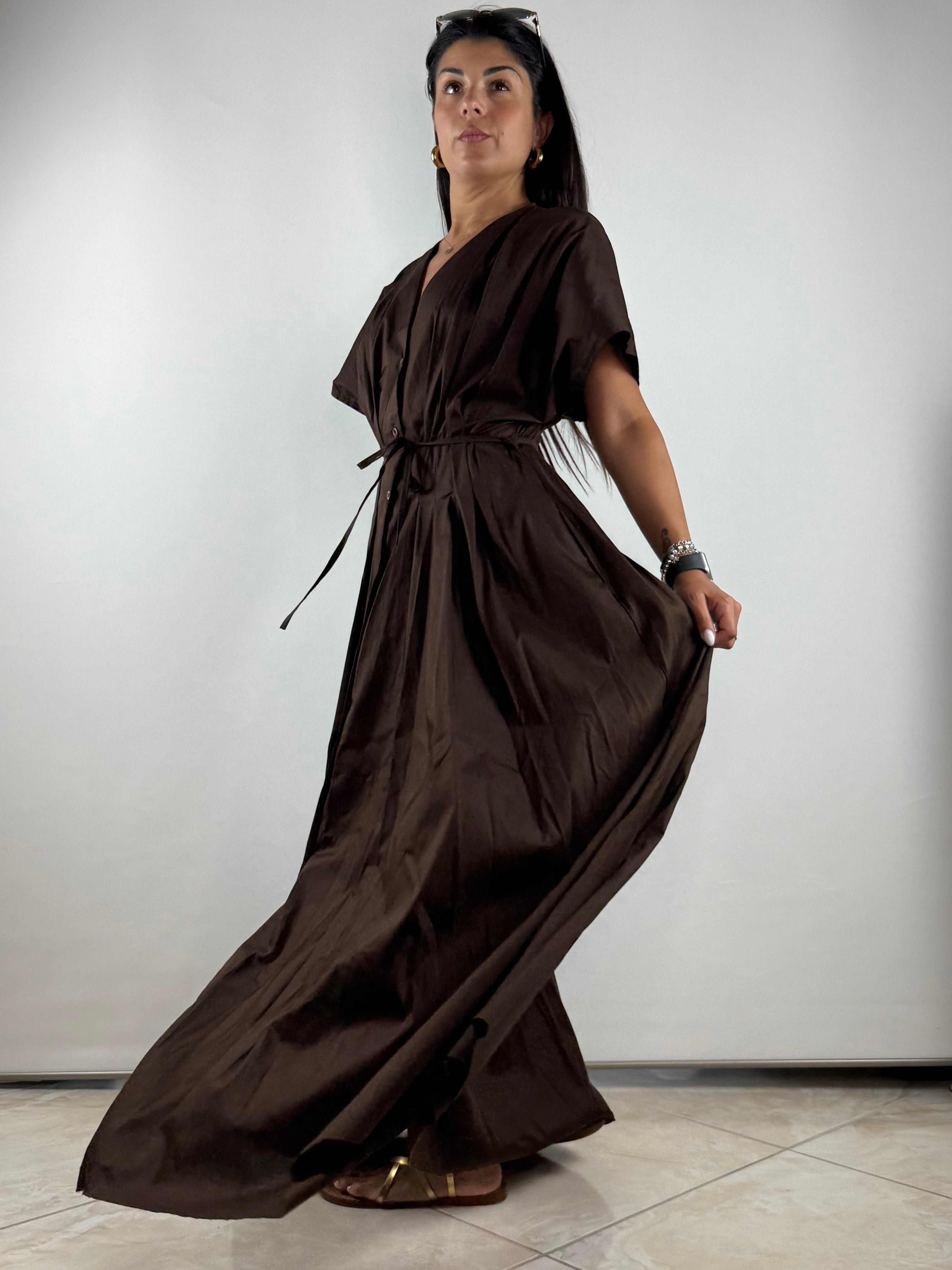 Vestito lungo cotone