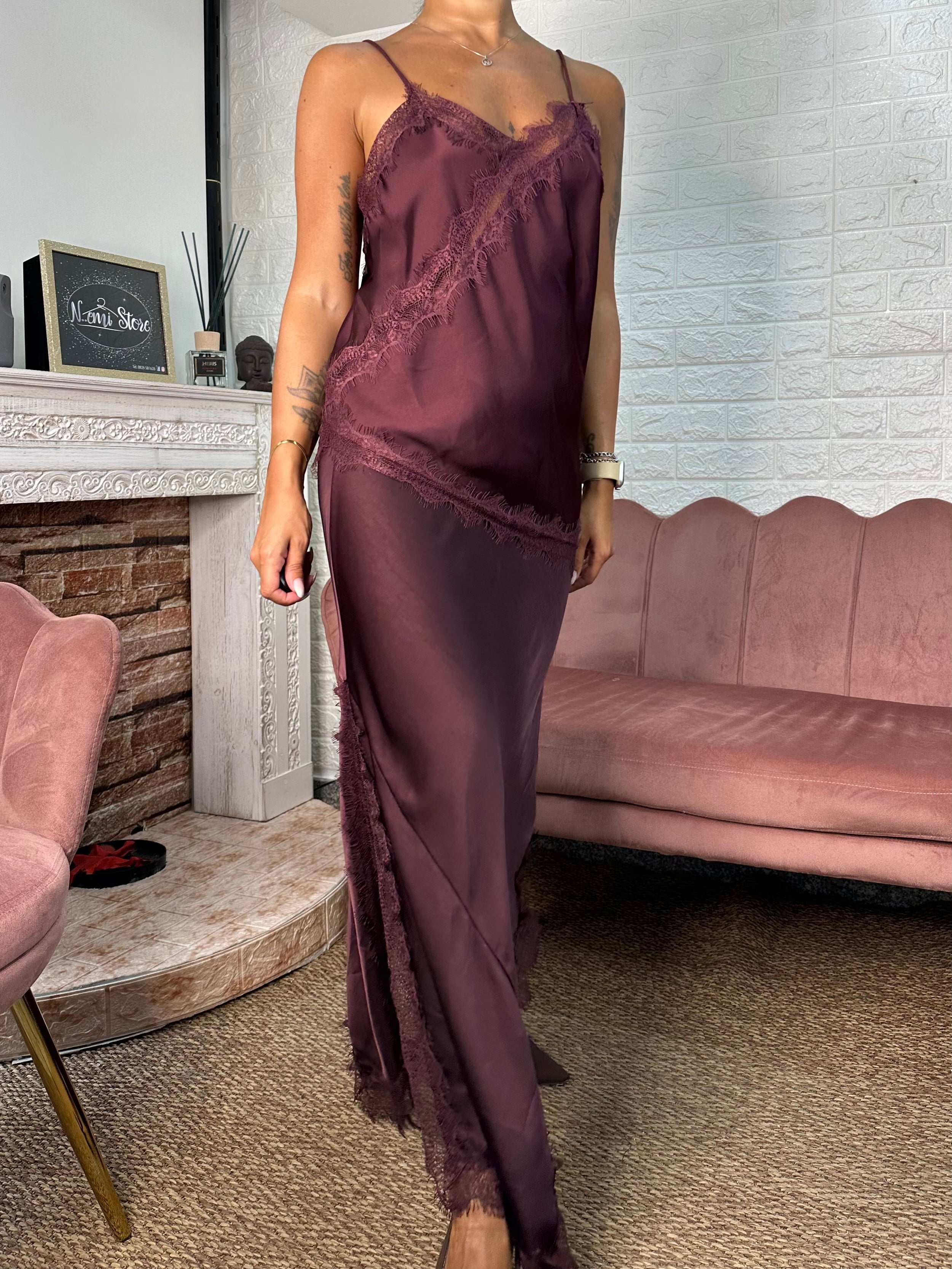 Coordinato raso pizzo