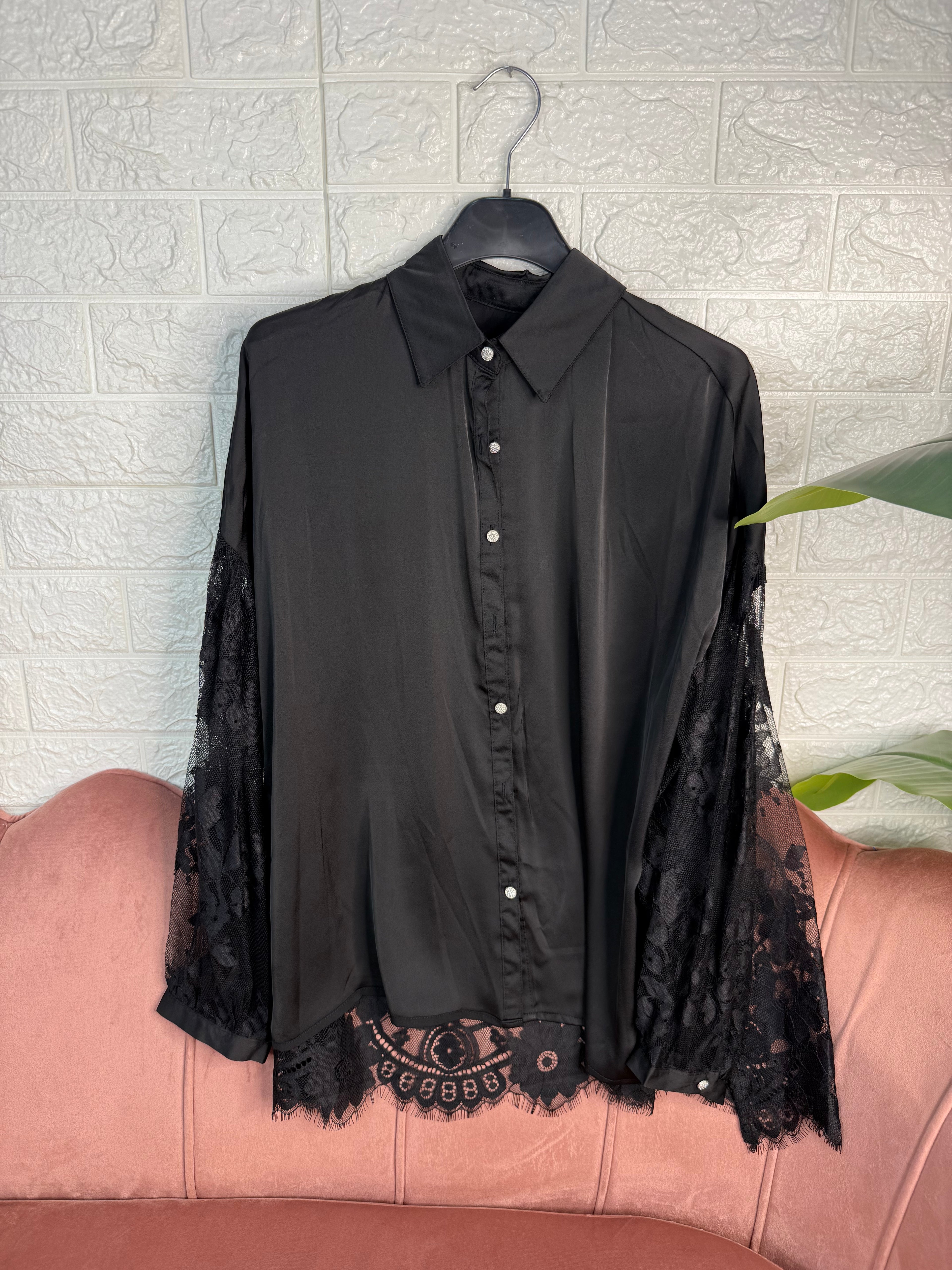 Camicia raso pizzo