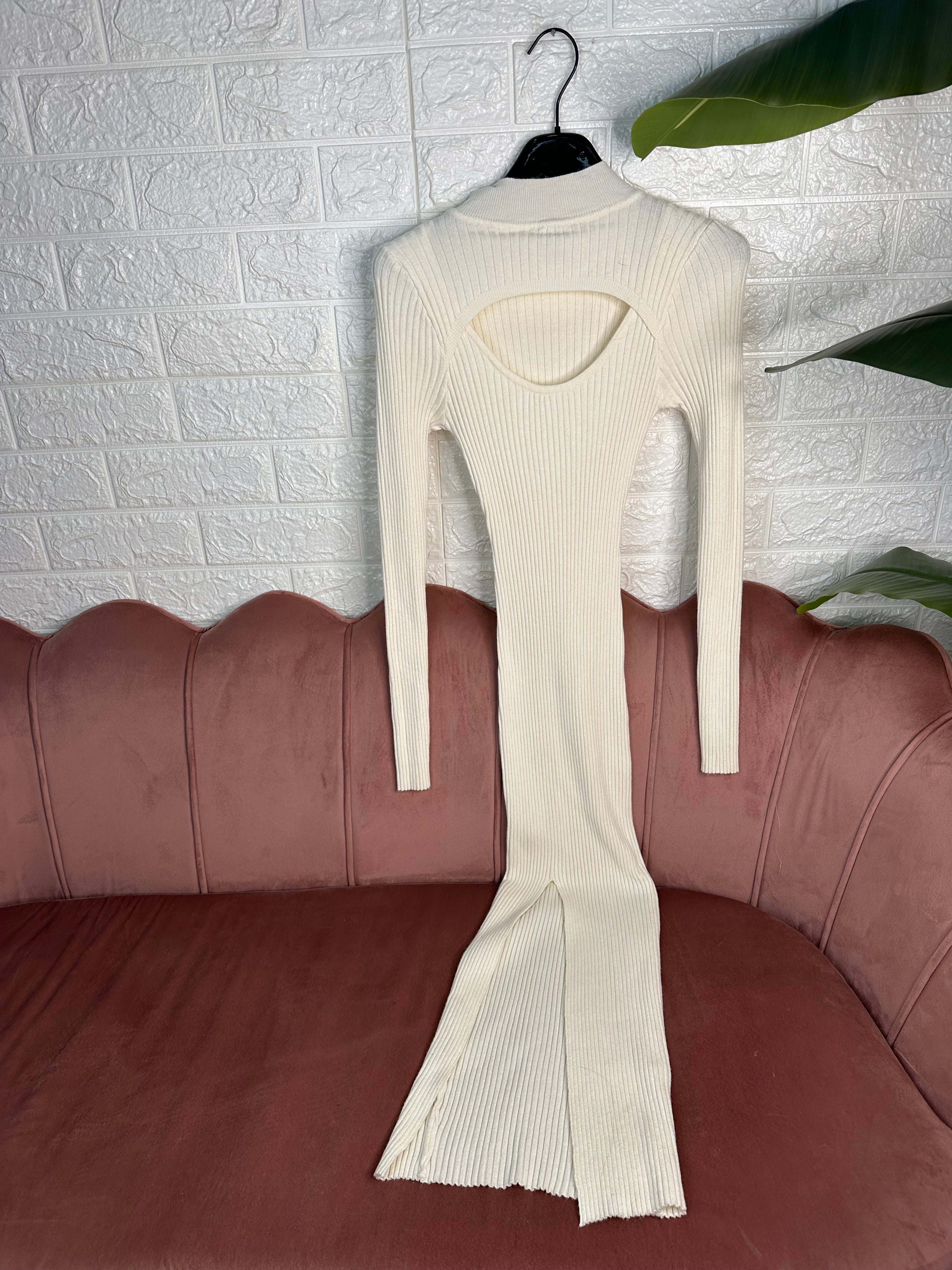 Abito costine spacco