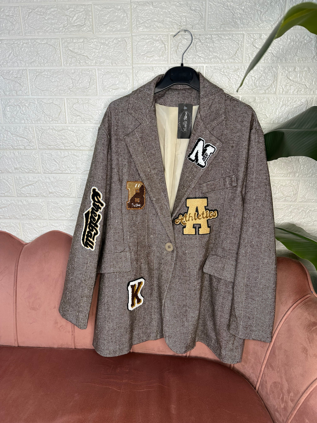 Blazer spigato stemmi