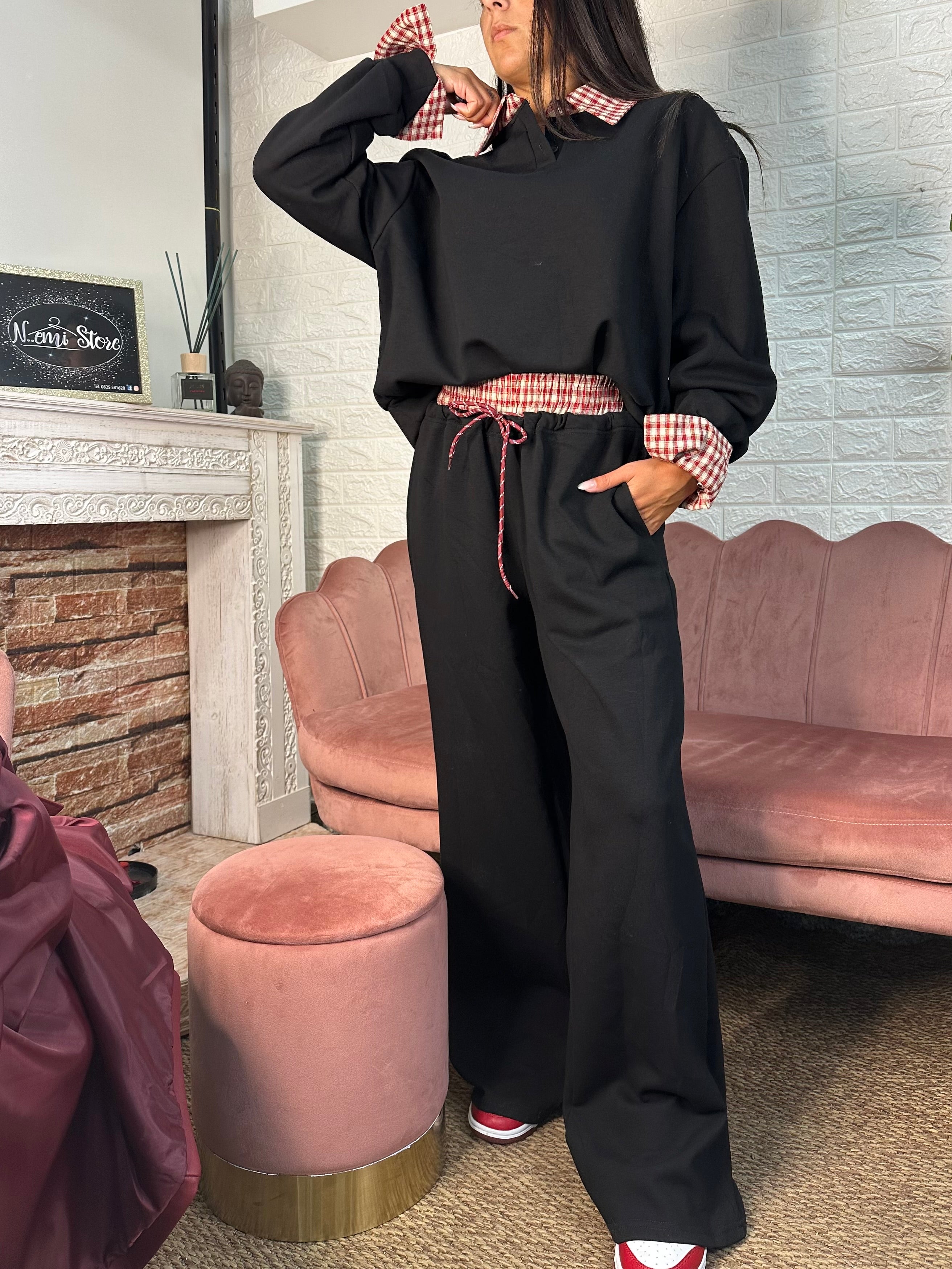 Completo tuta quadretti