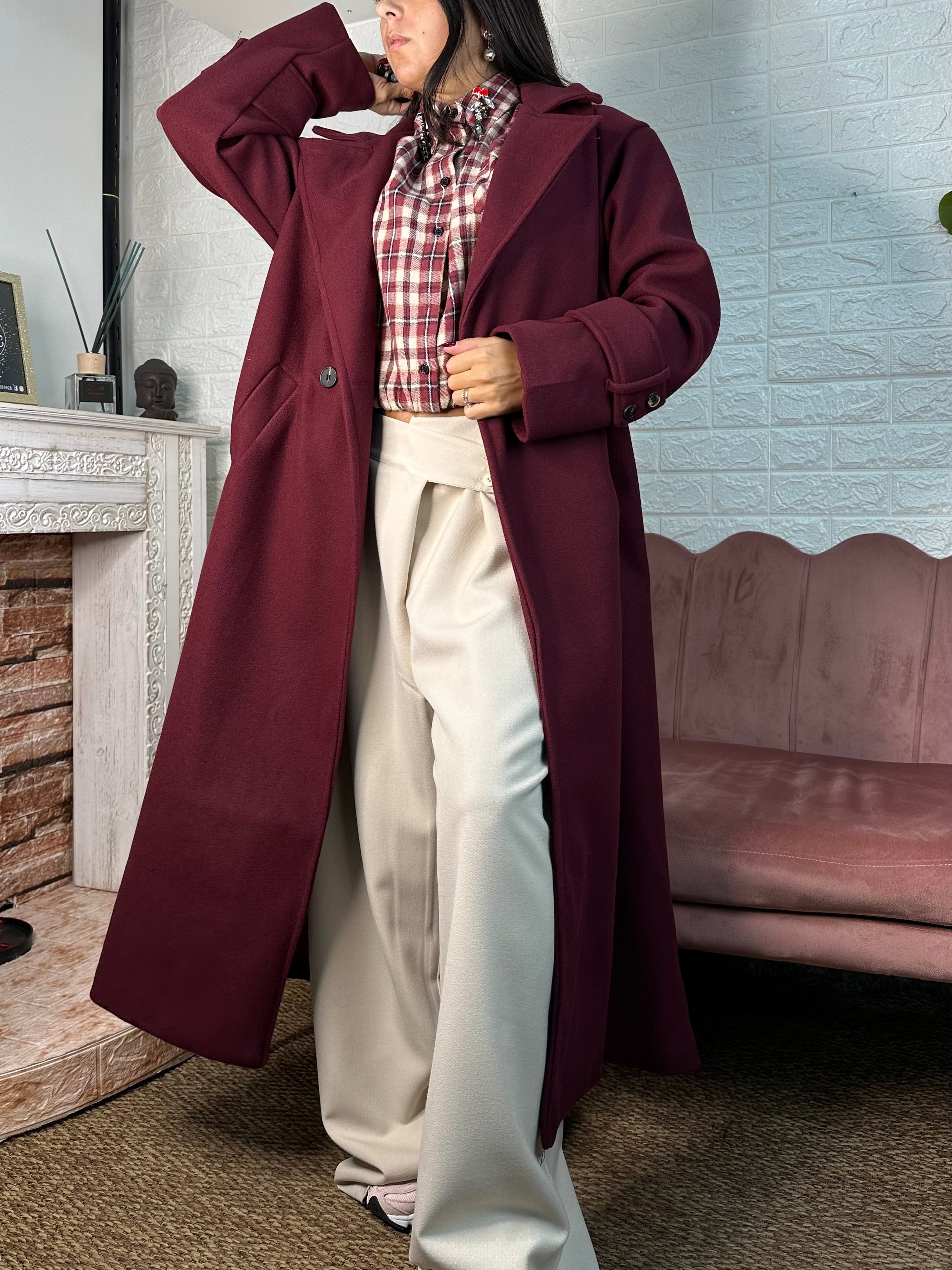 Cappotto oversize doppiopetto