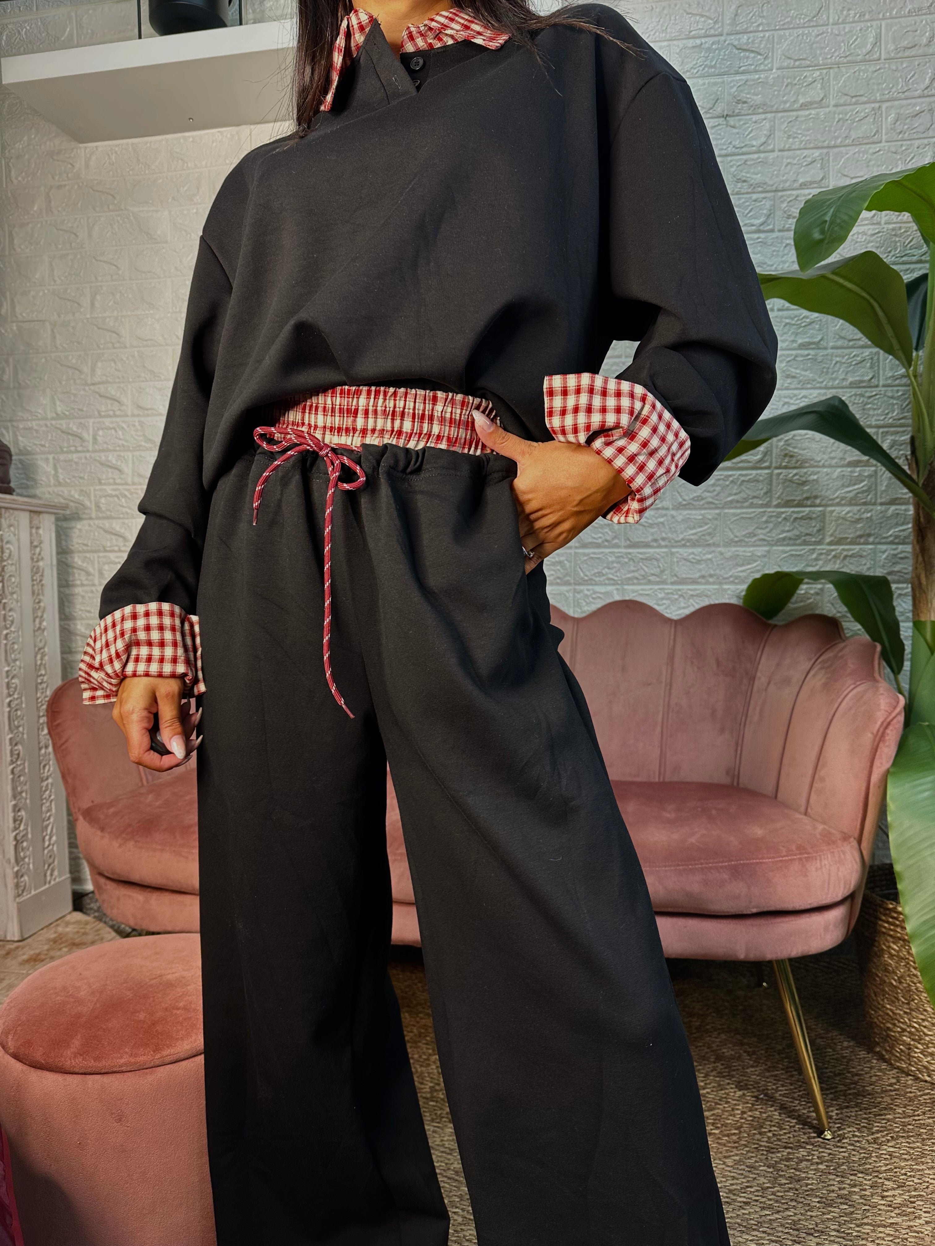 Completo tuta quadretti