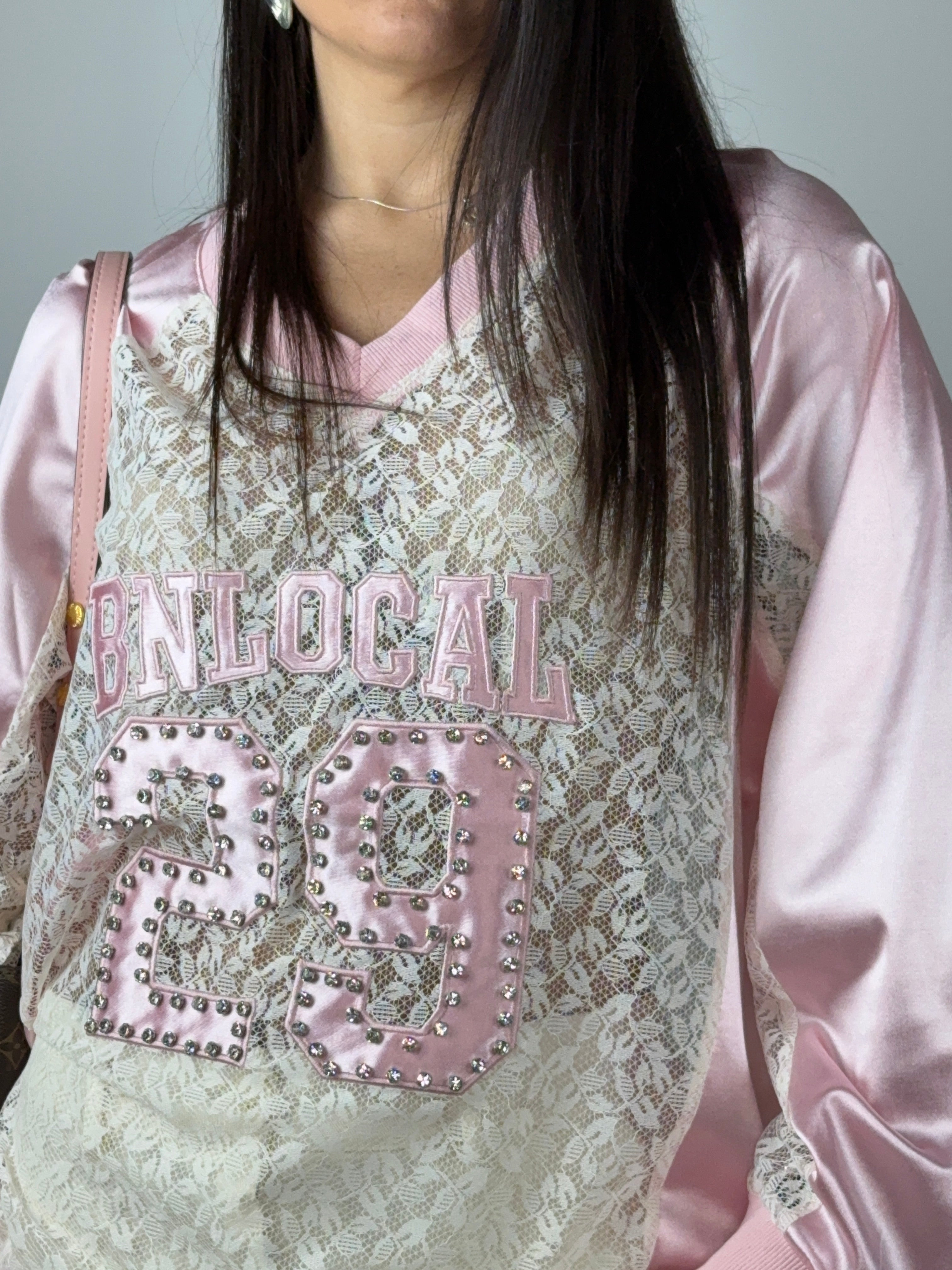 Maglia pizzo Swarovski