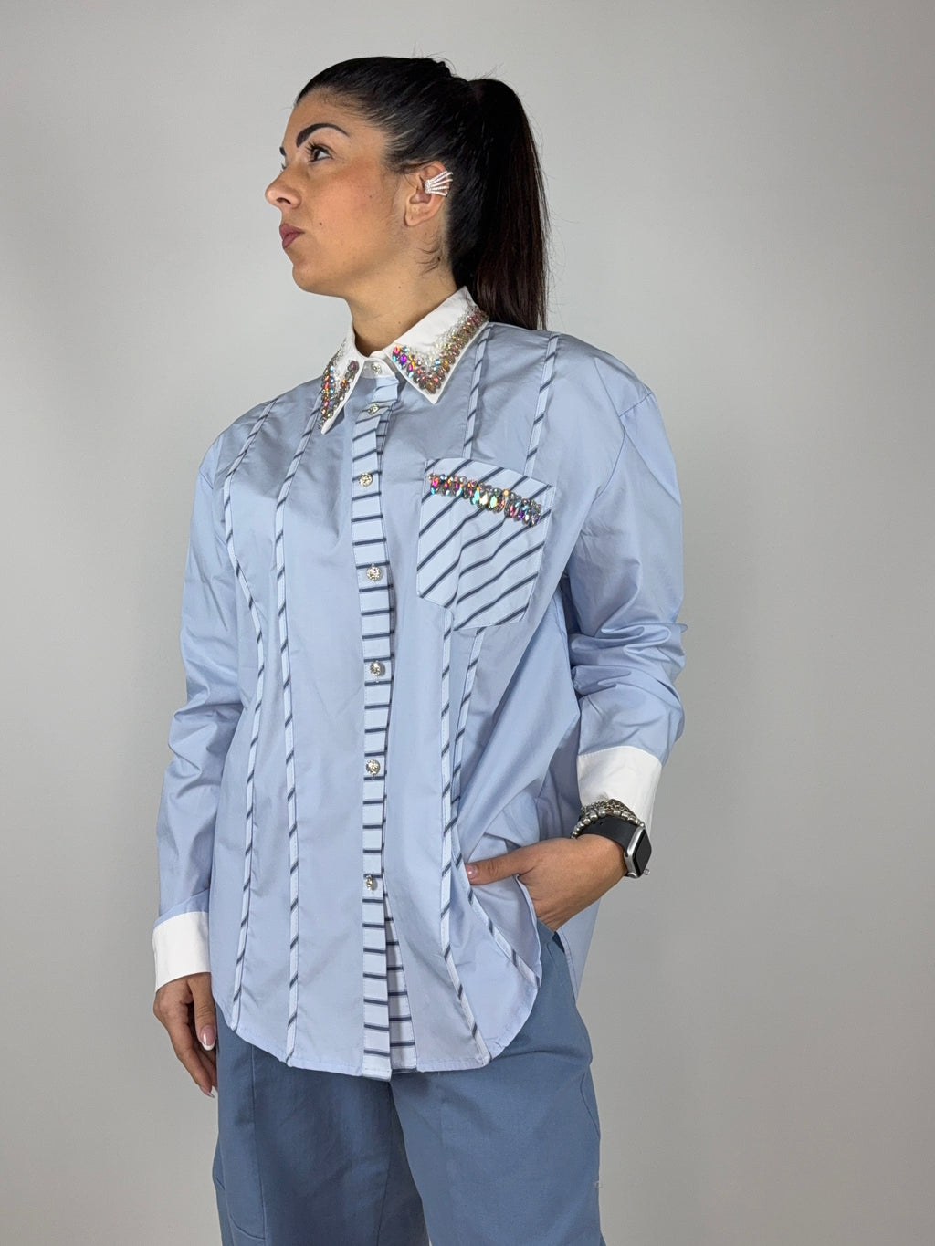 Camicia Swarovski