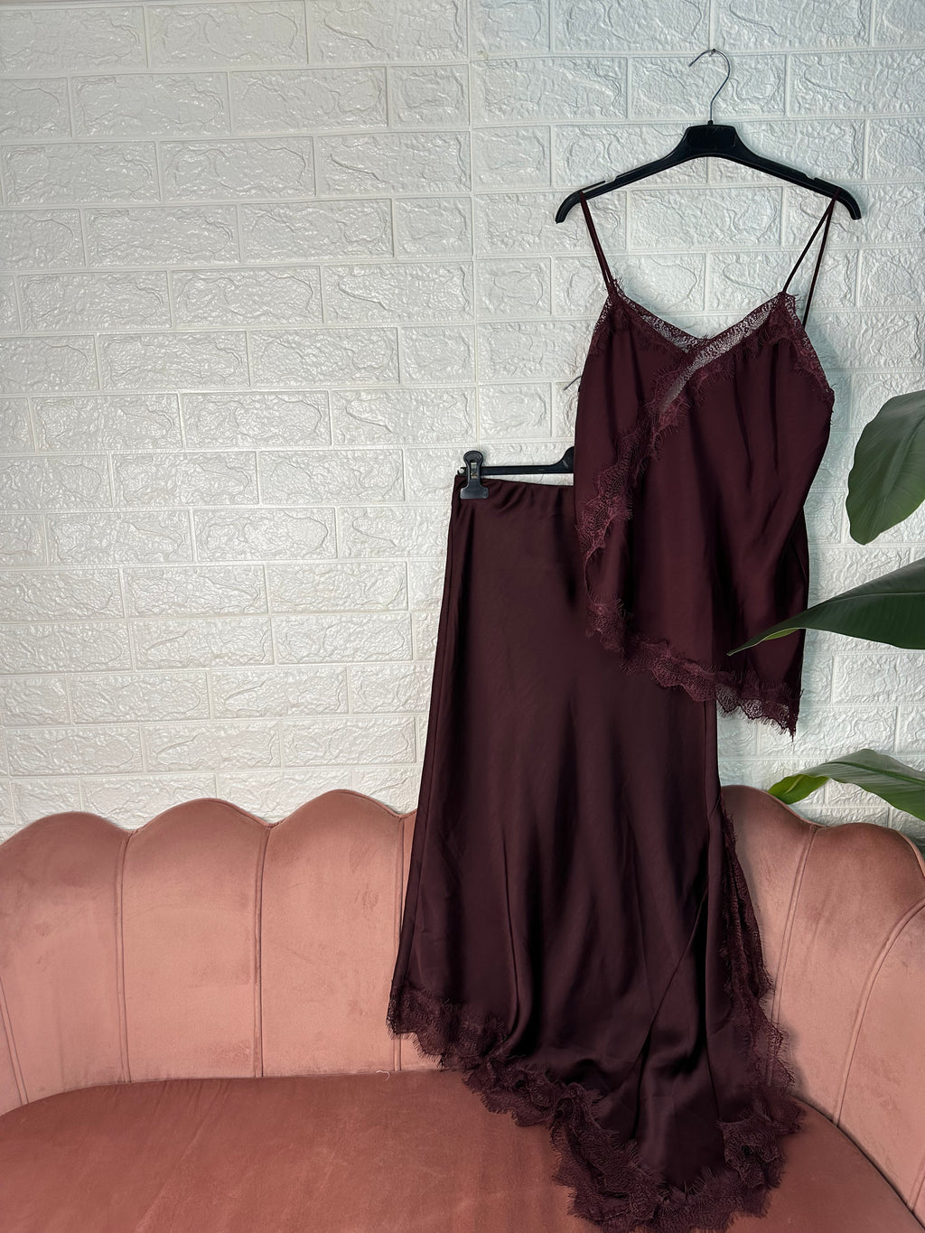 Coordinato raso pizzo