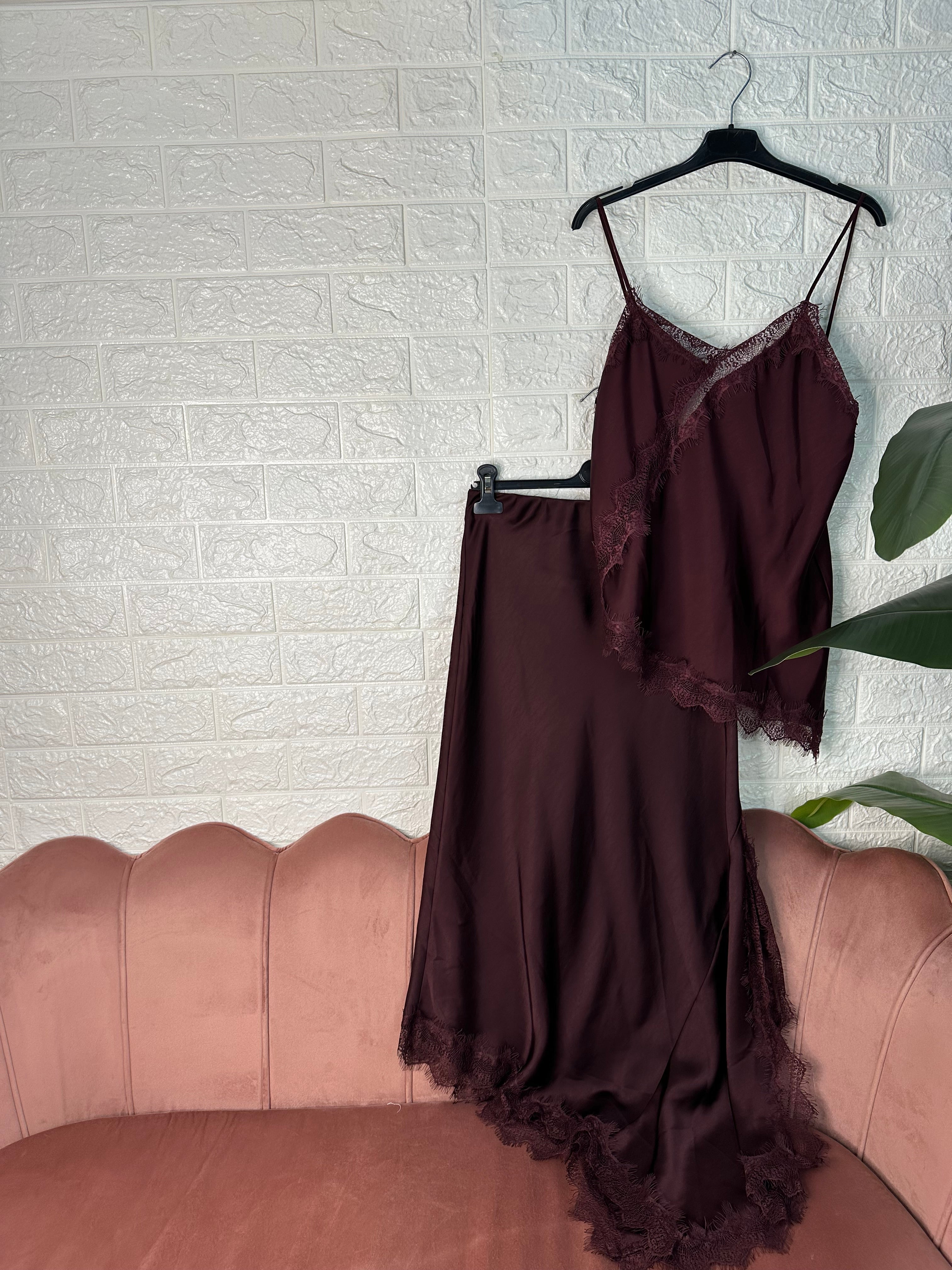 Coordinato raso pizzo