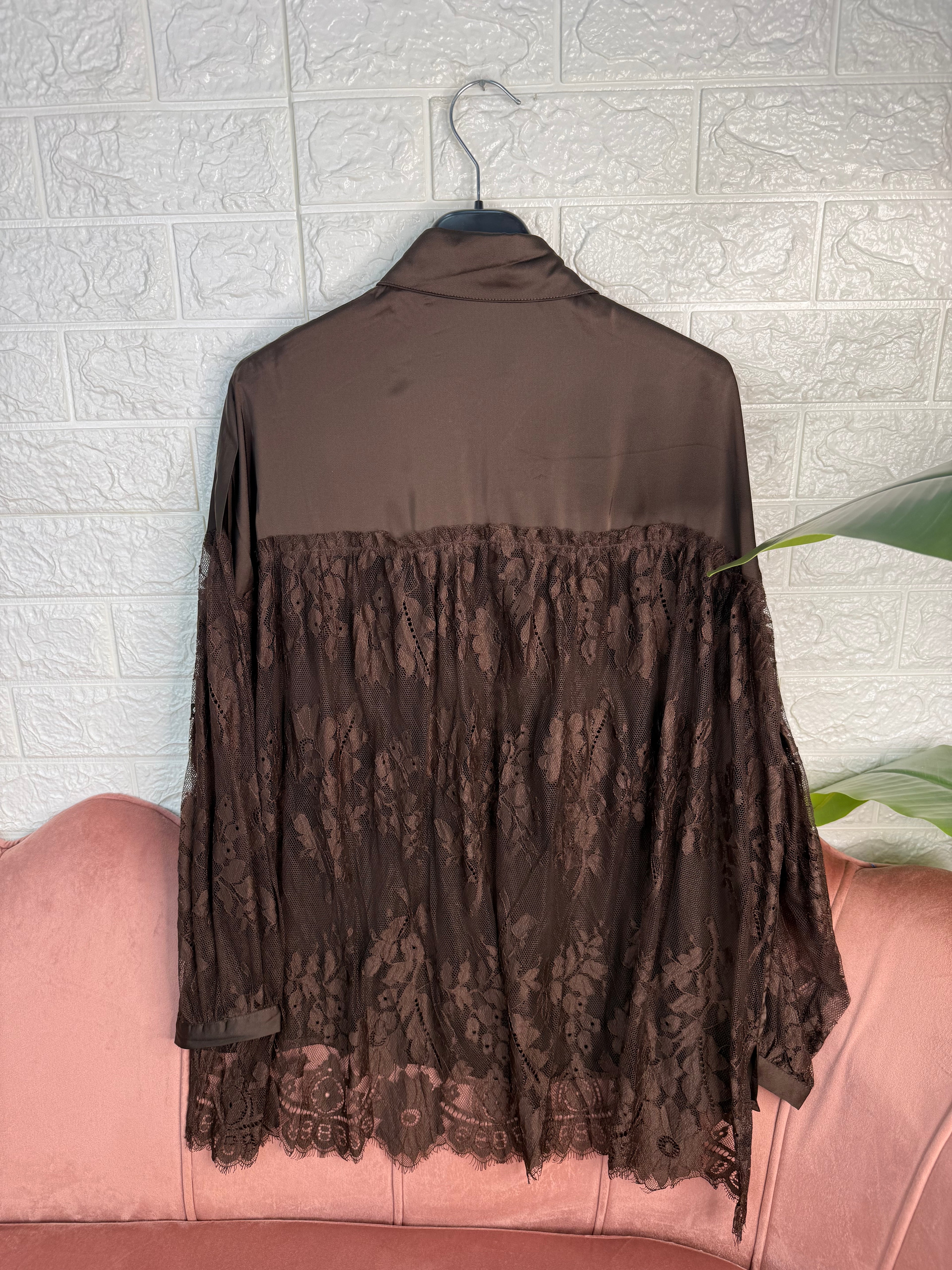 Camicia raso pizzo