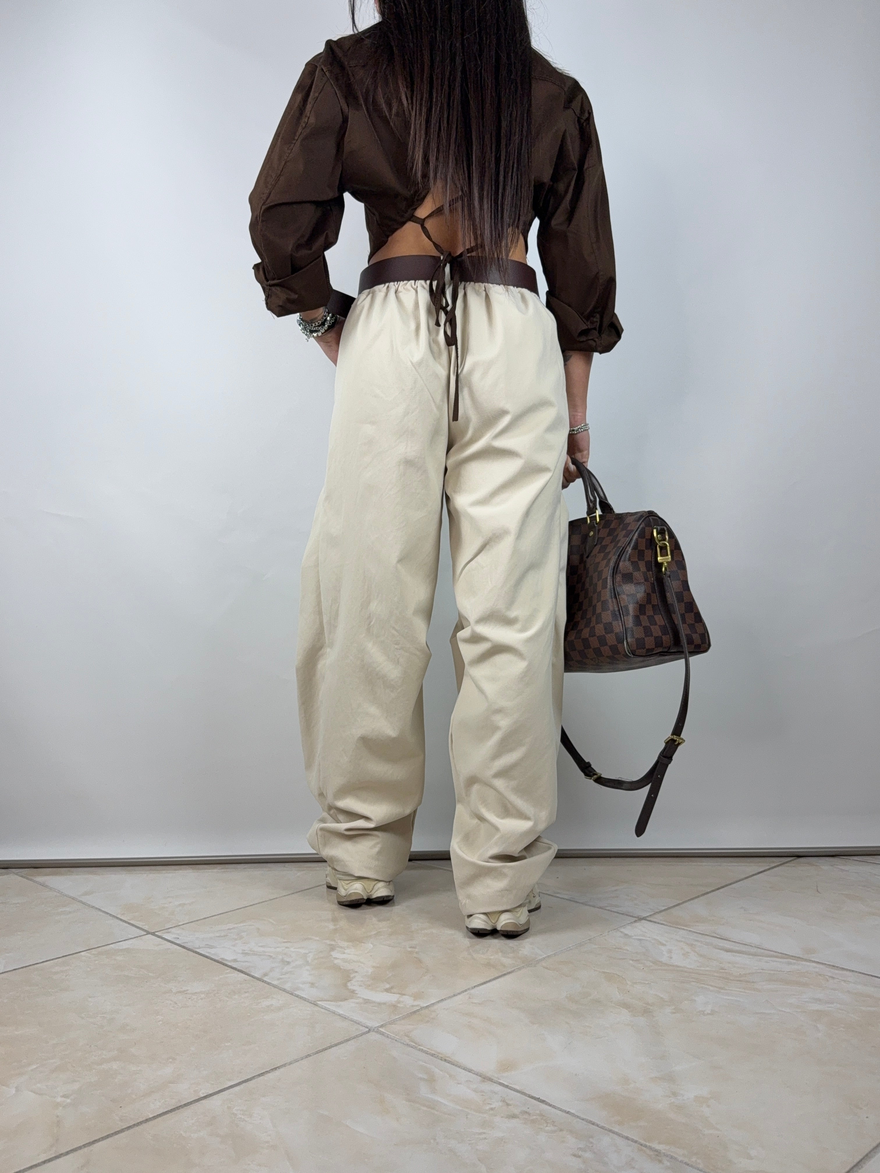 Pantalone baggy cintura