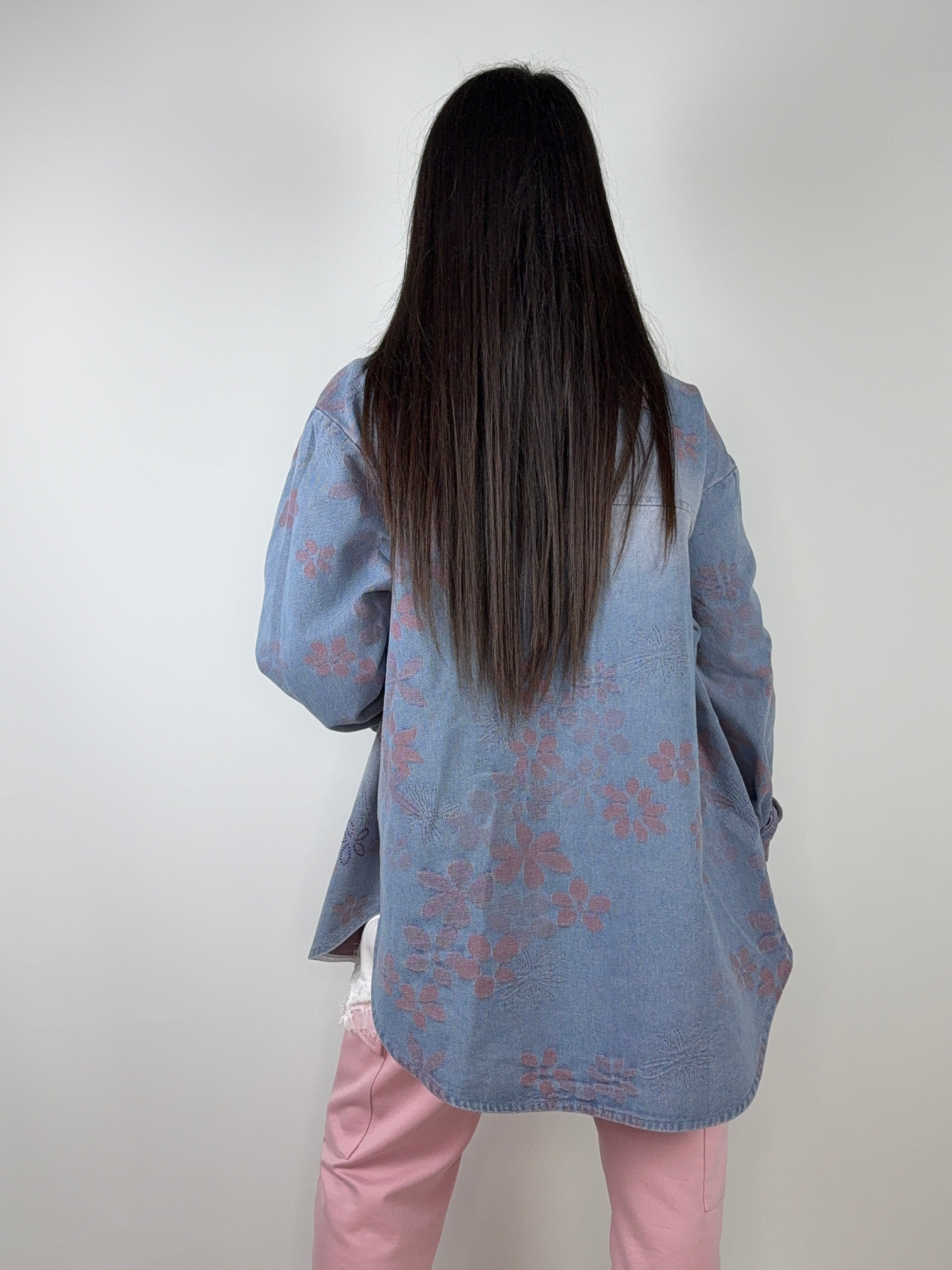 Camicia jeans strass