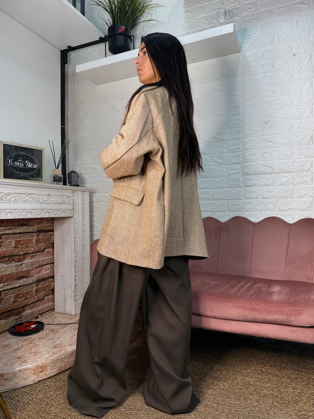 Blazer spigato stemmi