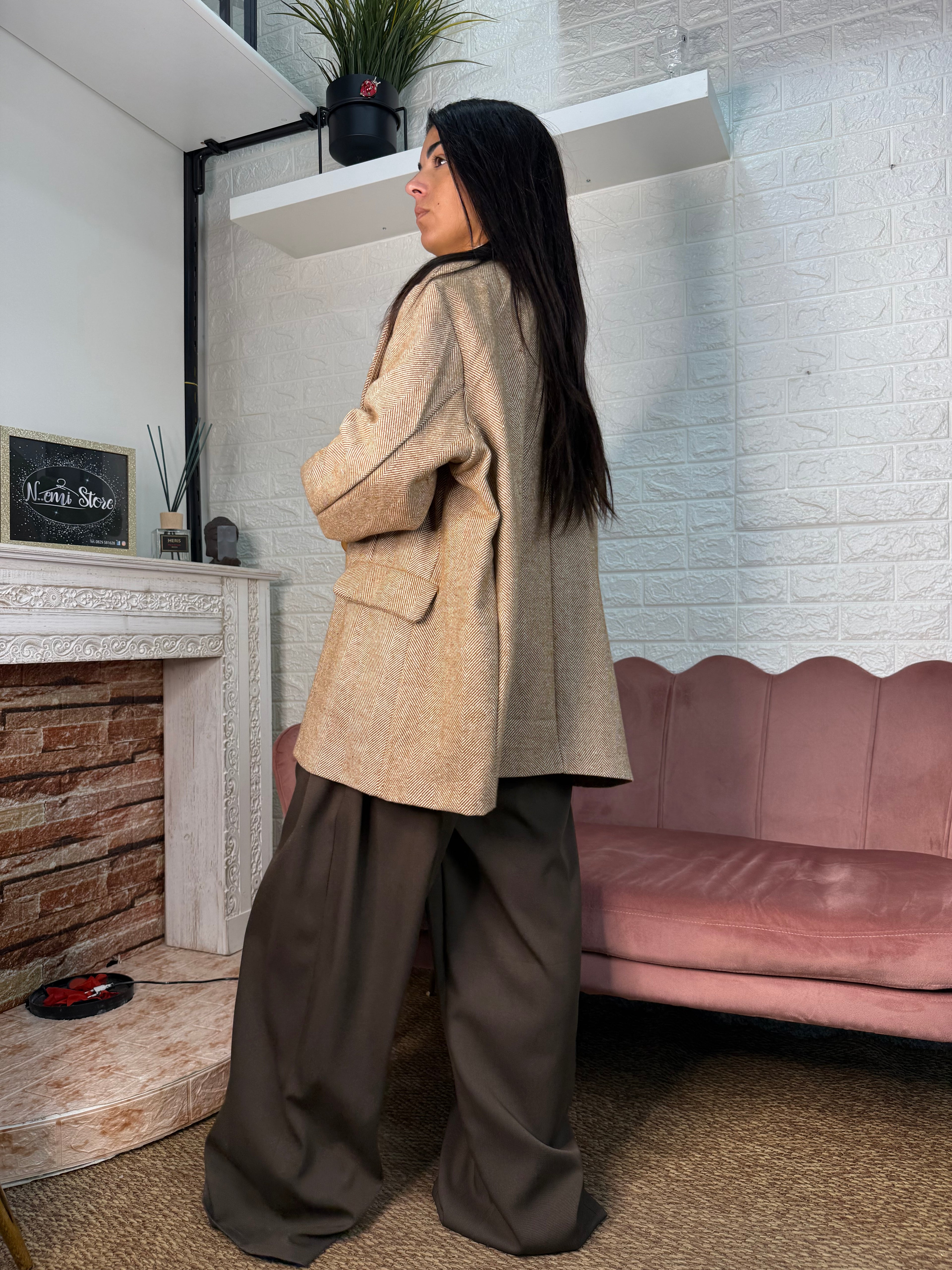 Blazer spigato stemmi