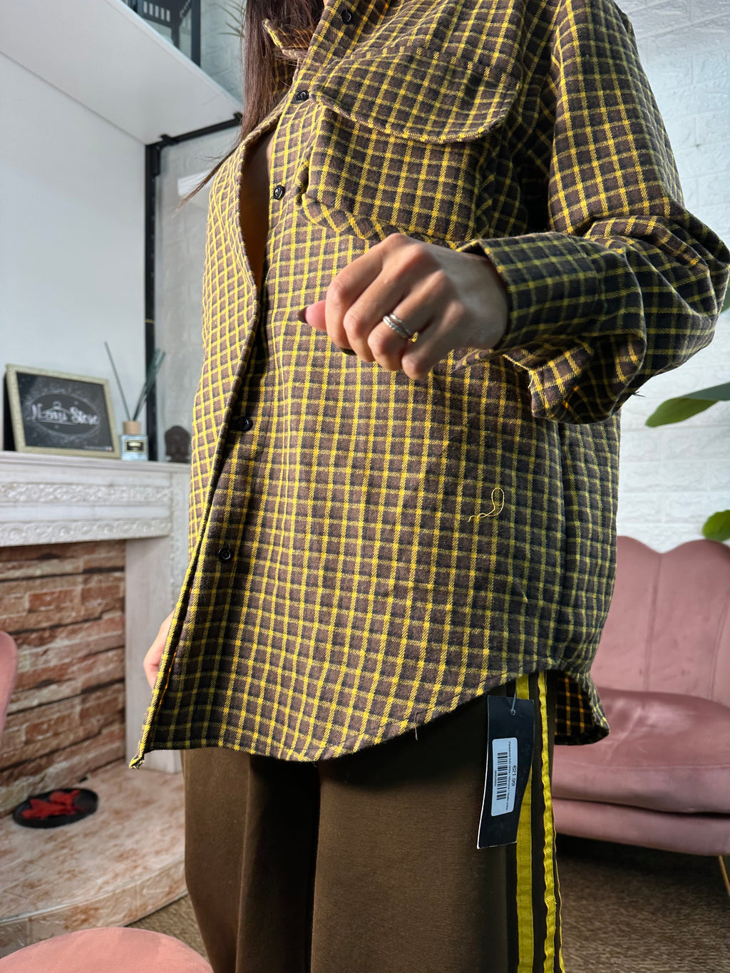 Camicia quadri tasca