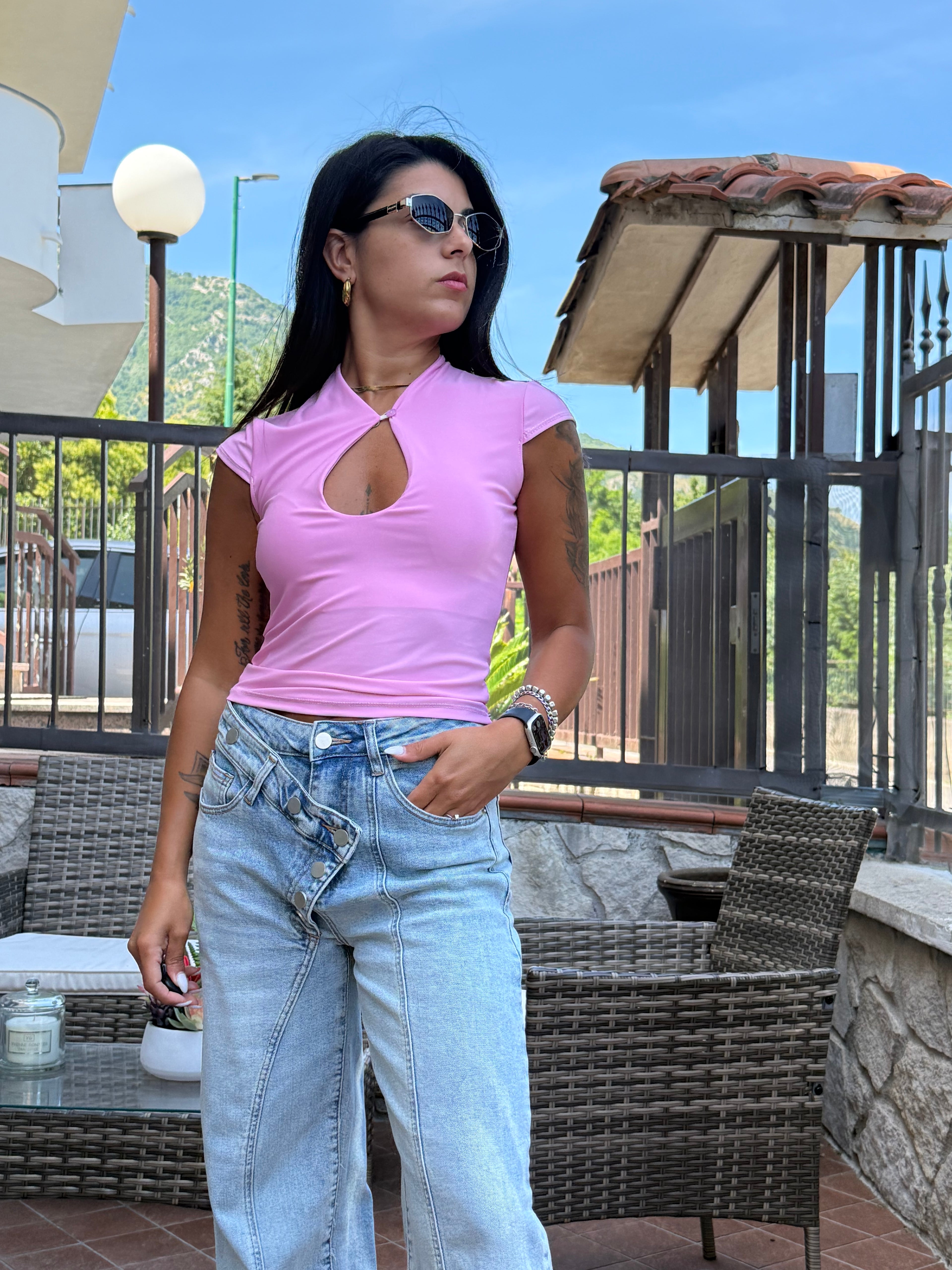 Maglia buco lycra