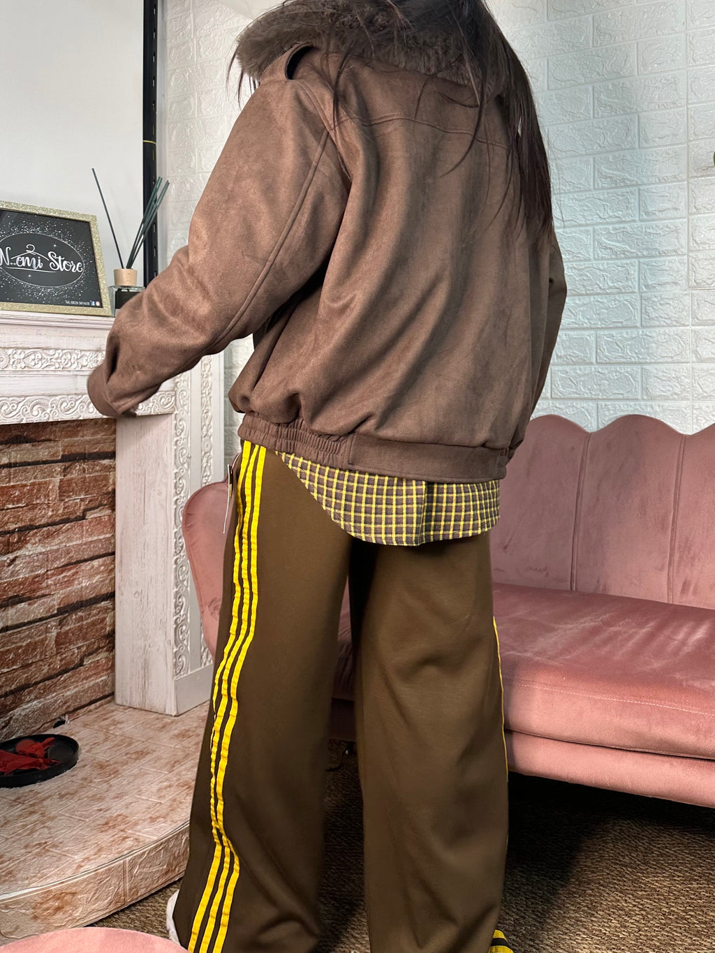 Bomber camoscio pelliccia