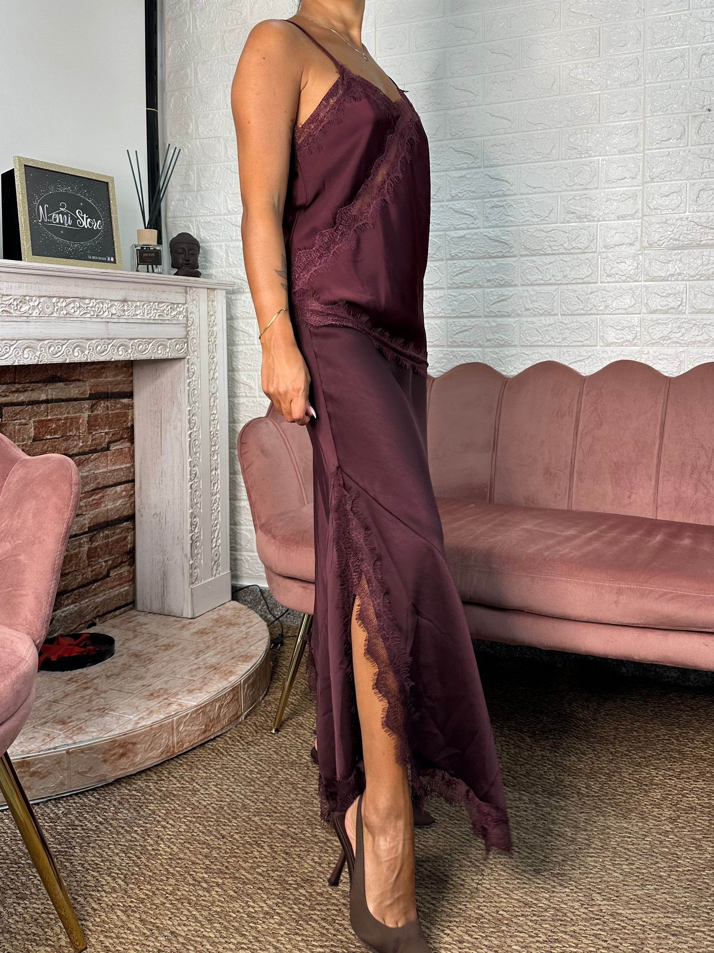 Coordinato raso pizzo