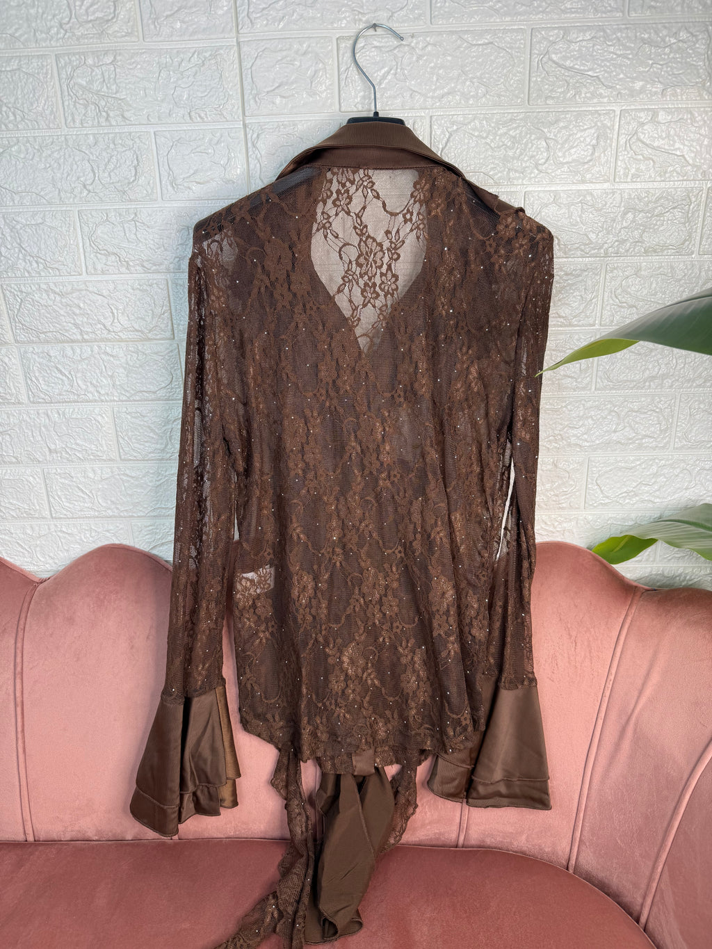 Camicia pizzo strass