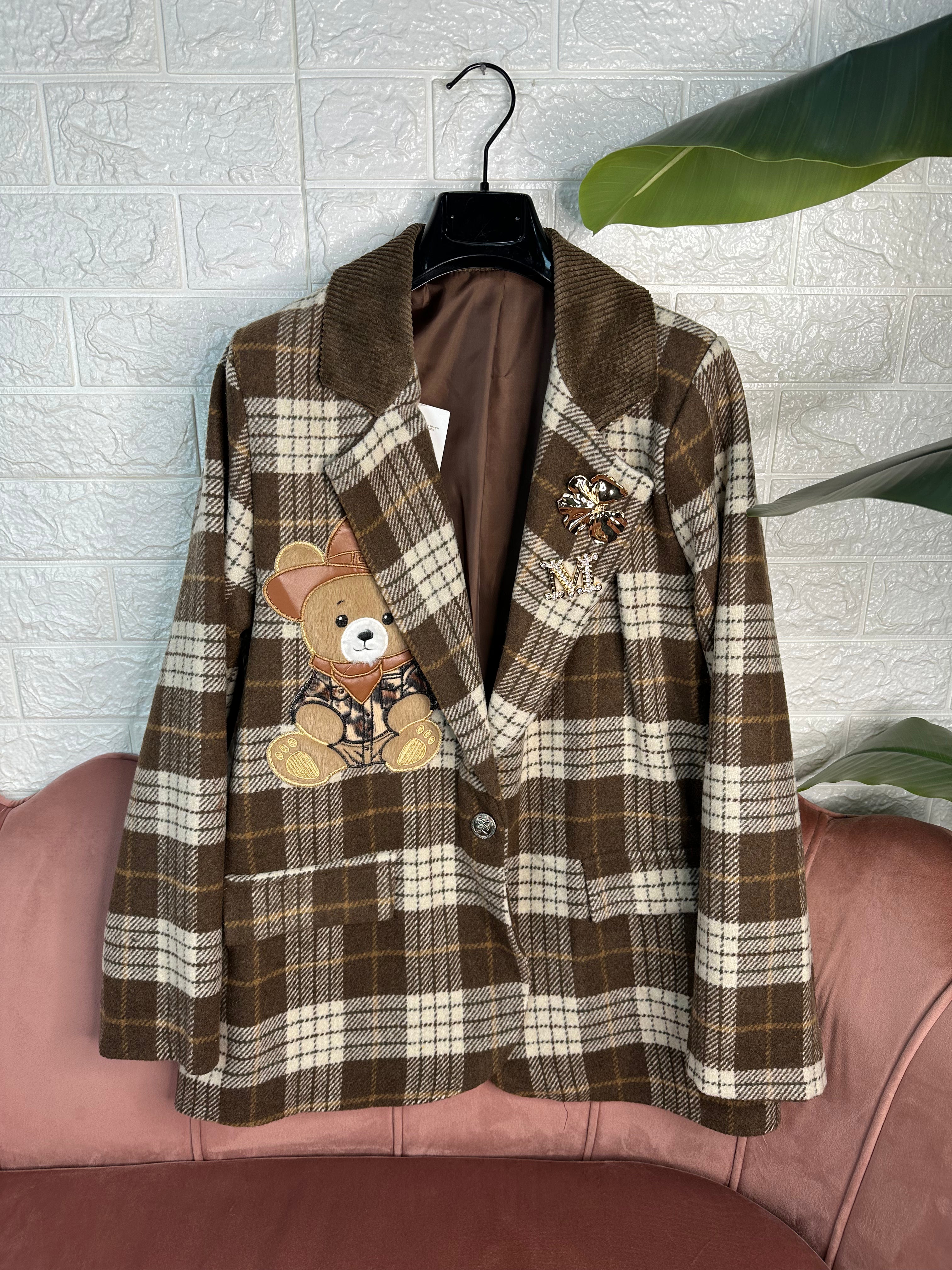 Blazer quadri orso